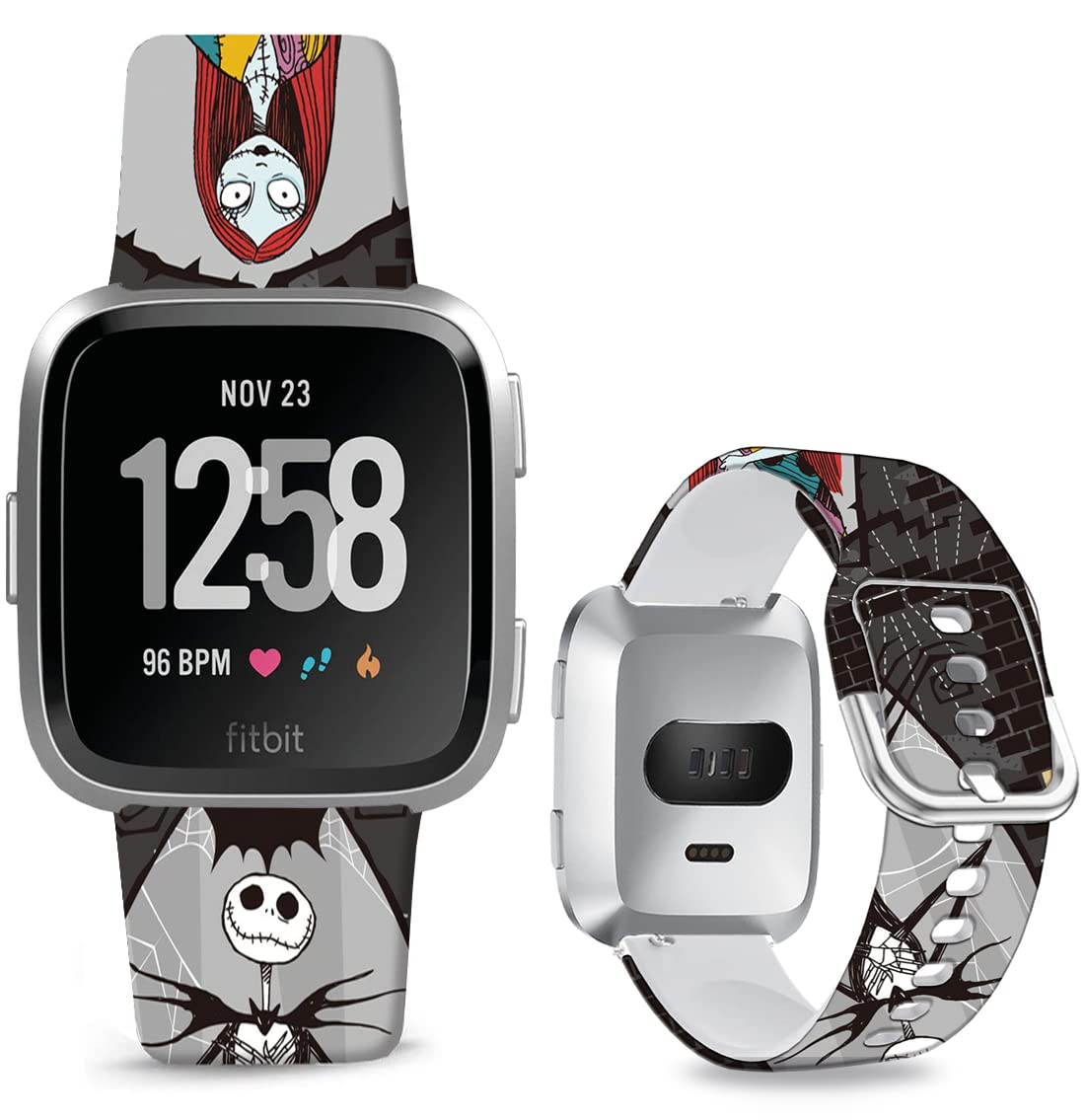 Sjiangqiao Stitch Bands Compatible With Fitbit Versa Smart Watch - Soft Silicone Chic Cute Cartoon Sports Band Replacement Strap