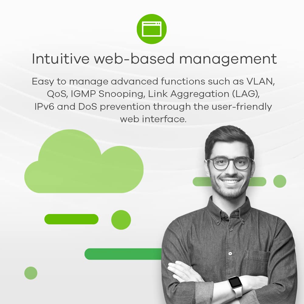 Zyxel 24-Port Poe Gigabit Switch | Smart-Managed | 24X Poe+ @170W | 2X Sfp | Rackmount [Gs1900-24Hpv2]