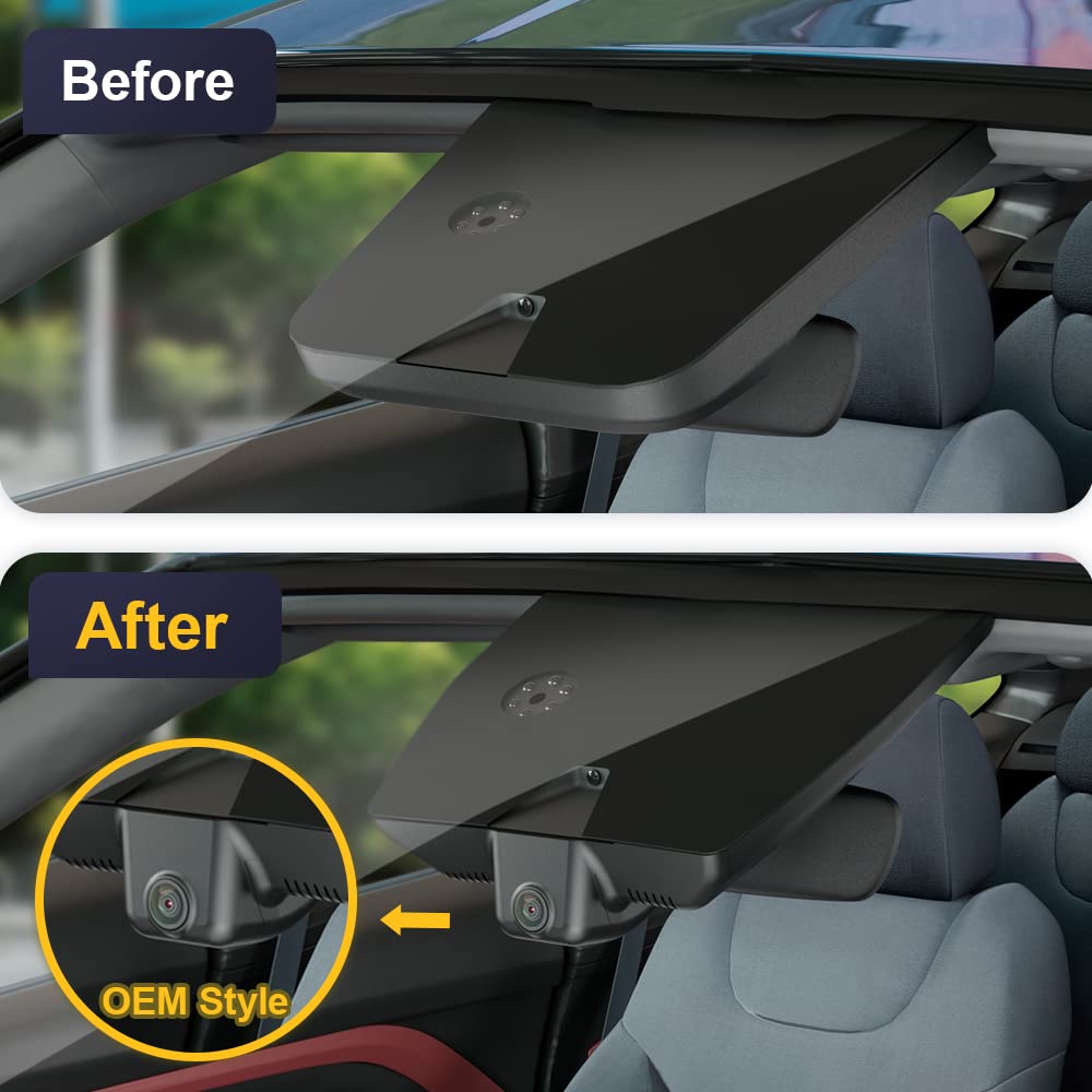 Fitcamx 4K Dash Cam Compatible With Hyundai Ioniq 5 2022 2023 2024 Limited Sel (Has Auto Dimming), Oem Look, Uhd 2160P Video, Lo