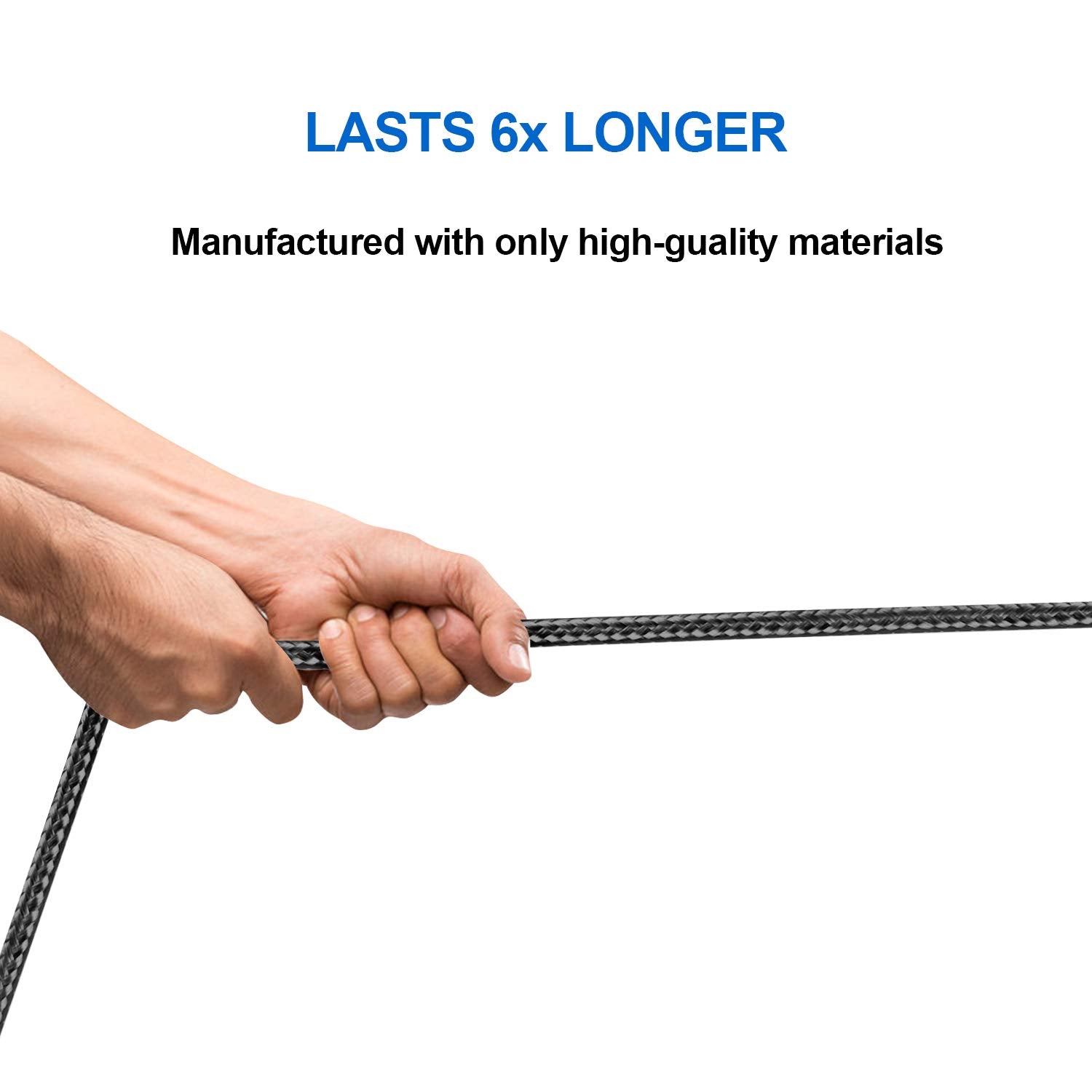 Cugunu Iphone Charger, 5 Pack 3/3/6/6/10Ft Apple Mfi Certified Usb Lightning Cable Nylon Braided Fast Charging Cord Compatible For Iphone 14/13/12/11/X/Max/8/7/6/5/Se/Plus/Ipad   Black