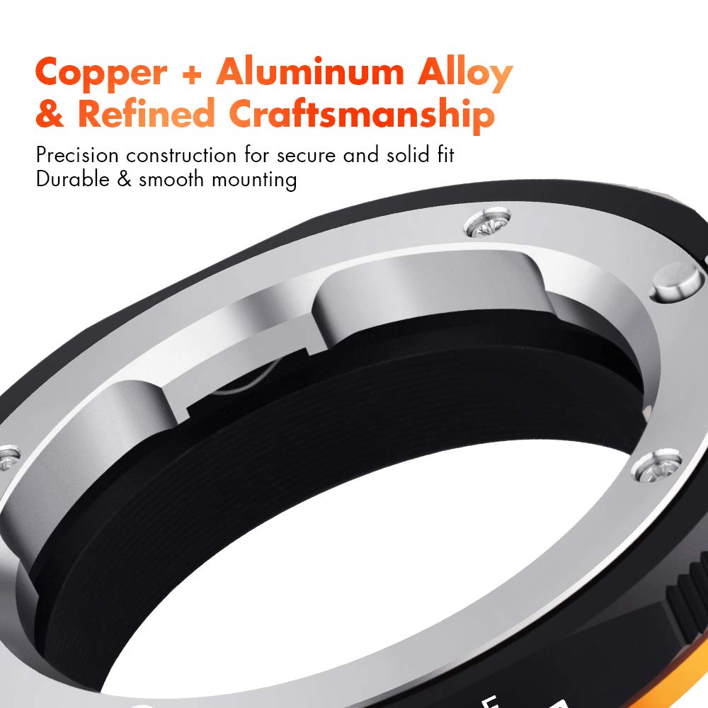 K&F Concept Lens Mount Adapter Compatible For Leica M Lens To Alpha Nex E Mount Camera Body With Matting Varnish Design