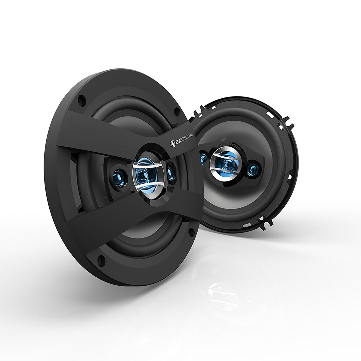 Scosche HD6504   High Performance 6.5' 4 Way Full Range Car Door Speakers Set for Enhanced Car Audio Experience   200 Watts Max   Fits 6 1/2' and 6 3/4' Factory Locations   1 Pair