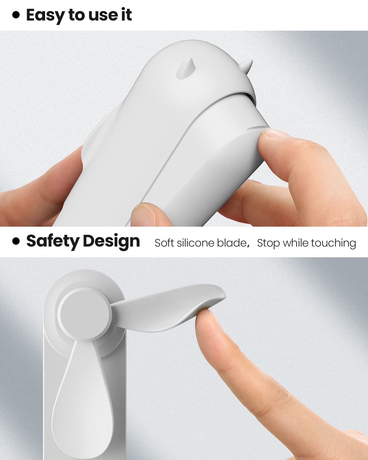 Gaiatop Portable Foldable Small Fan, Mini Hand Held Fan With Usb Rechargeable 2000Mah Battery, Eyelash Fan For Girls, Travel For