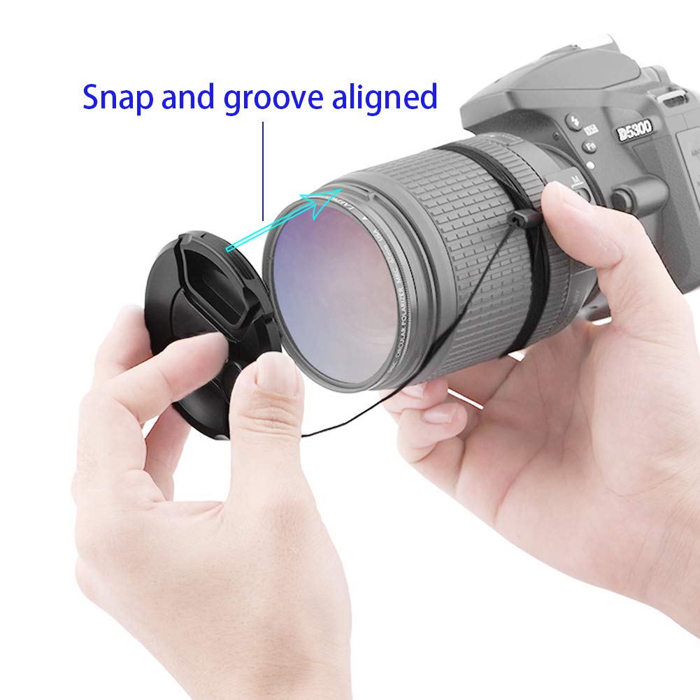 55Mm Lens Cap Cover For Nikon Af P(Not Af S) Dx Nikkor 18 55Mm F/3.5 5.6G Vr,Sony Fe 28 70Mm F/3.5 5.6 Oss,Huipuxiang Compatible