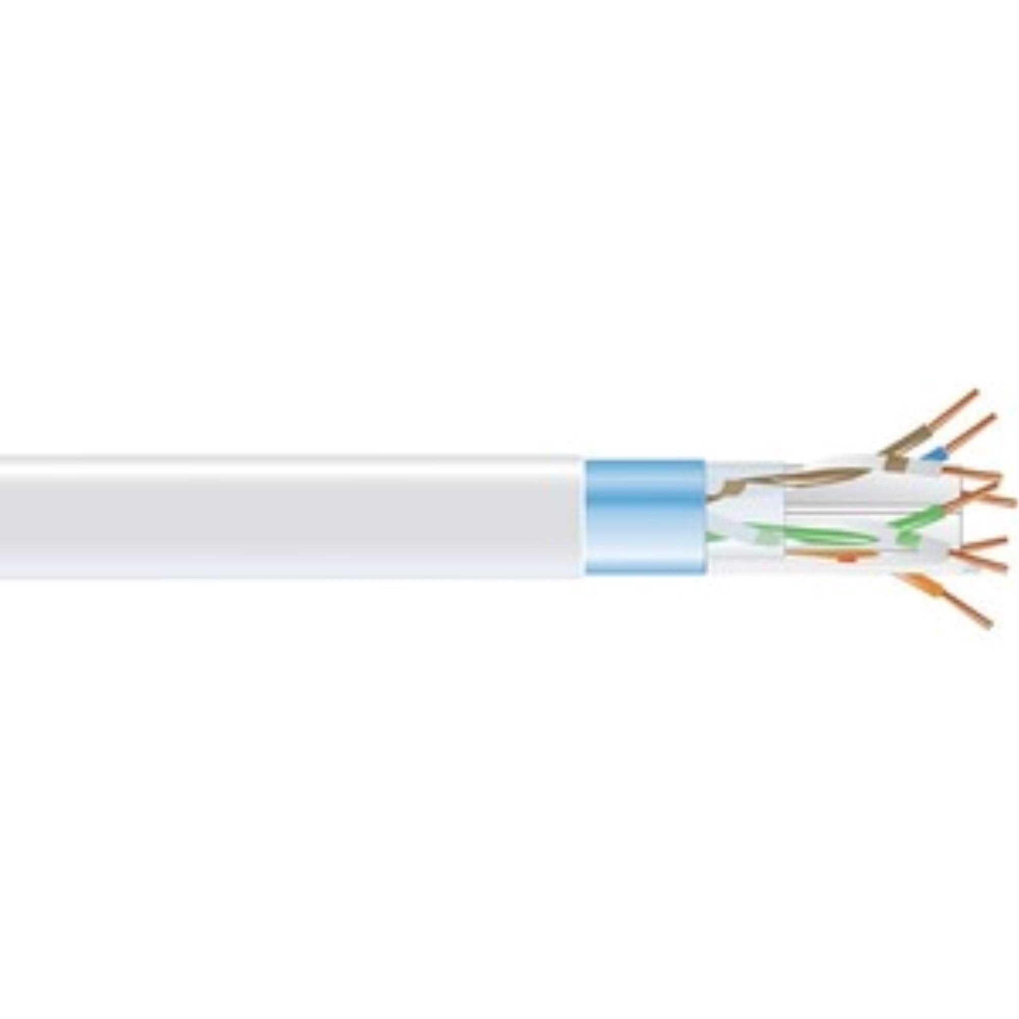 Cat6 400-Mhz Solid Ethernet Bulk Cable - Shielded (F/Utp), Cmp Plenum, White, 10