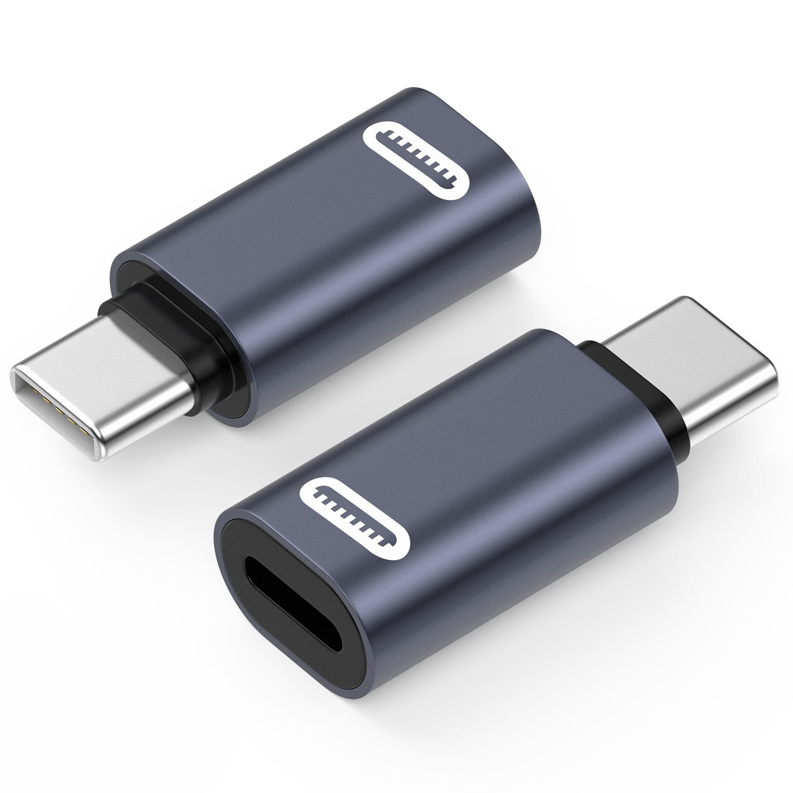 MoKo Lightning Female to USB C Male Adapter, 2Pack USB C to Lightning Adapter for iPhone 15/16 Pro/16 Pro Max/Plus,Galaxy S24, iPad Pro/Air,for Fast Charging/Data Transfer, Not for Audio/OTG, Gray PD