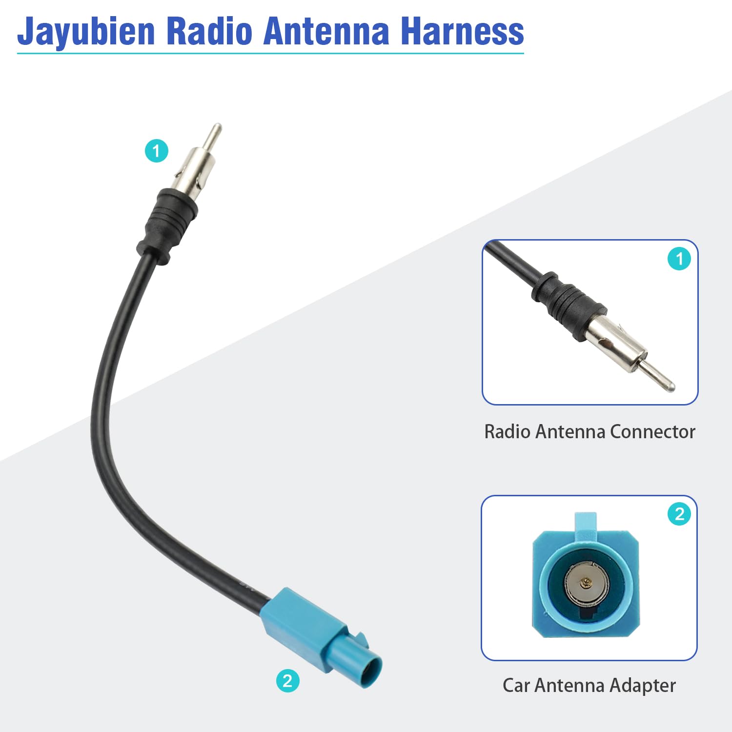 Jayubien Radio Stereo Antenna Adapter Replacement For Jeep Wrangler Grand Cherokee Patriot Compass Dodge Charger Journey Avenger