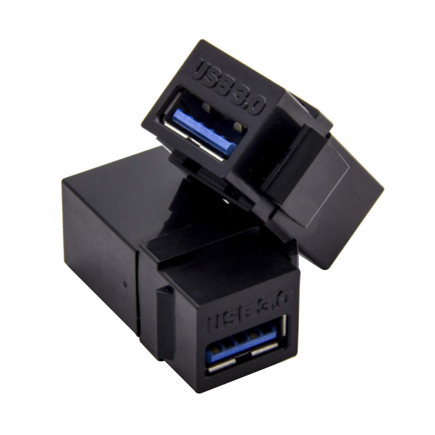 Ayecehi Usb 3.0 Keystone Jack Inserts (3 Pack) Female To Female Adapters Coupler Insert Snap In Connector Socket Adapter Port For Wall Plate Outlet Panel   Black