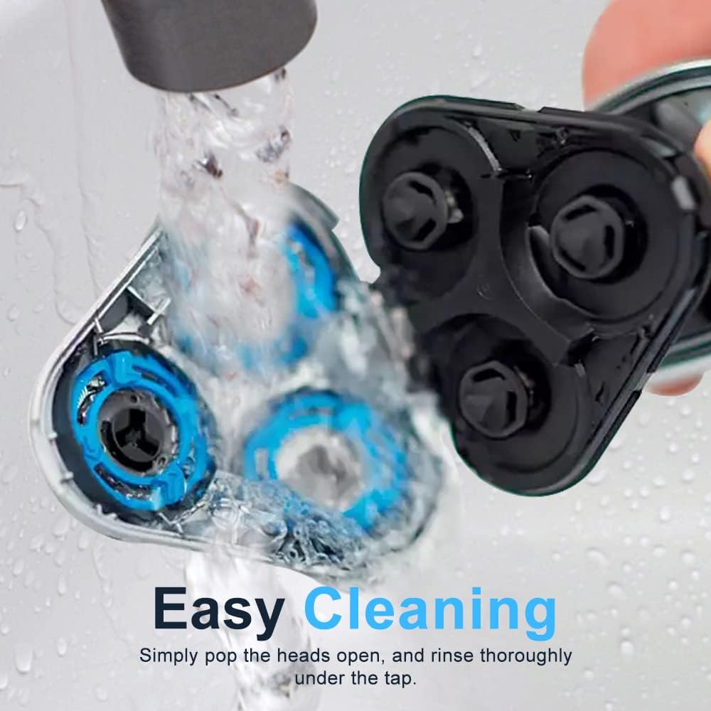 Sh50 Replacement Blades Compatible With Philips Aquatec Shaver, 5000 Shavers Series, 6 Pc Blades With Retaining Rings