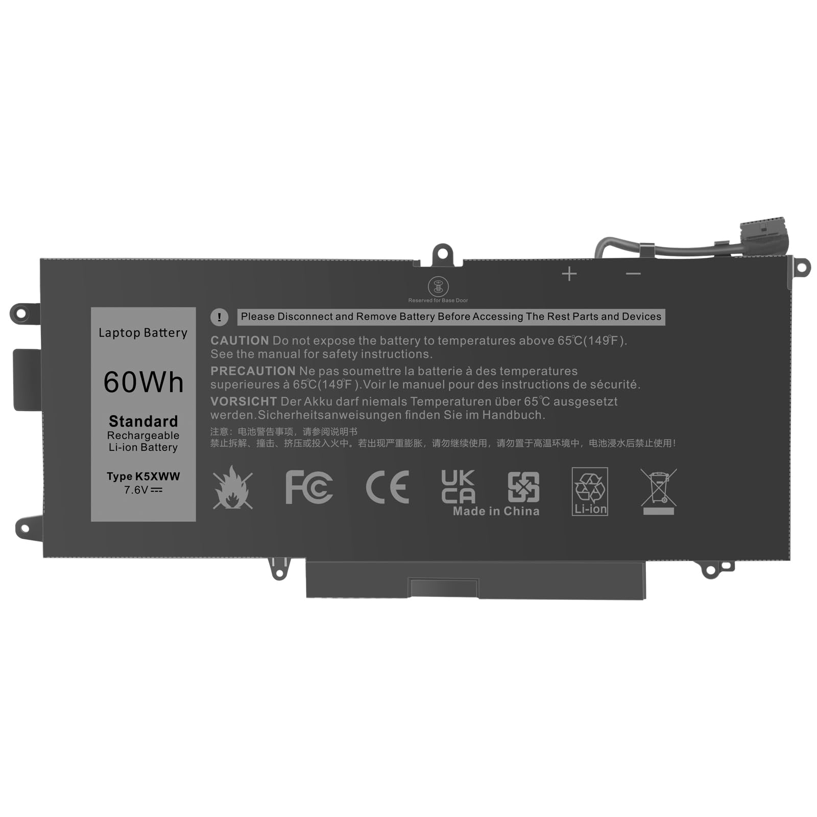 Asuncell 60Wh K5Xww Battery For Dell Latitude 5289 7389 7390 2 In 1 Series Notebook L3180 P29S001 P29S002 Laptop 6Cyh6 71Tg4 725
