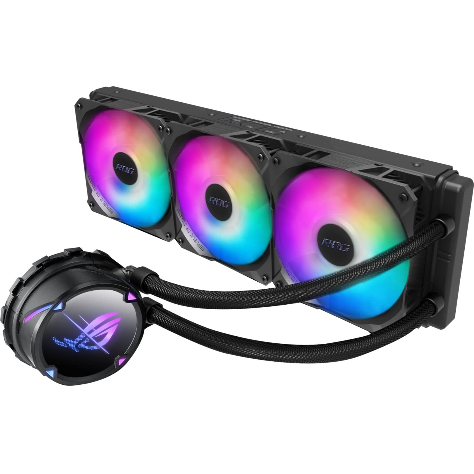 ASUS ROG Strix LC II 360 ARGB Allinone AIO Liquid CPU Cooler 360mm Radiator, Intel LGA1700, 115x/2066 and AMD AM4/TR4 Support,