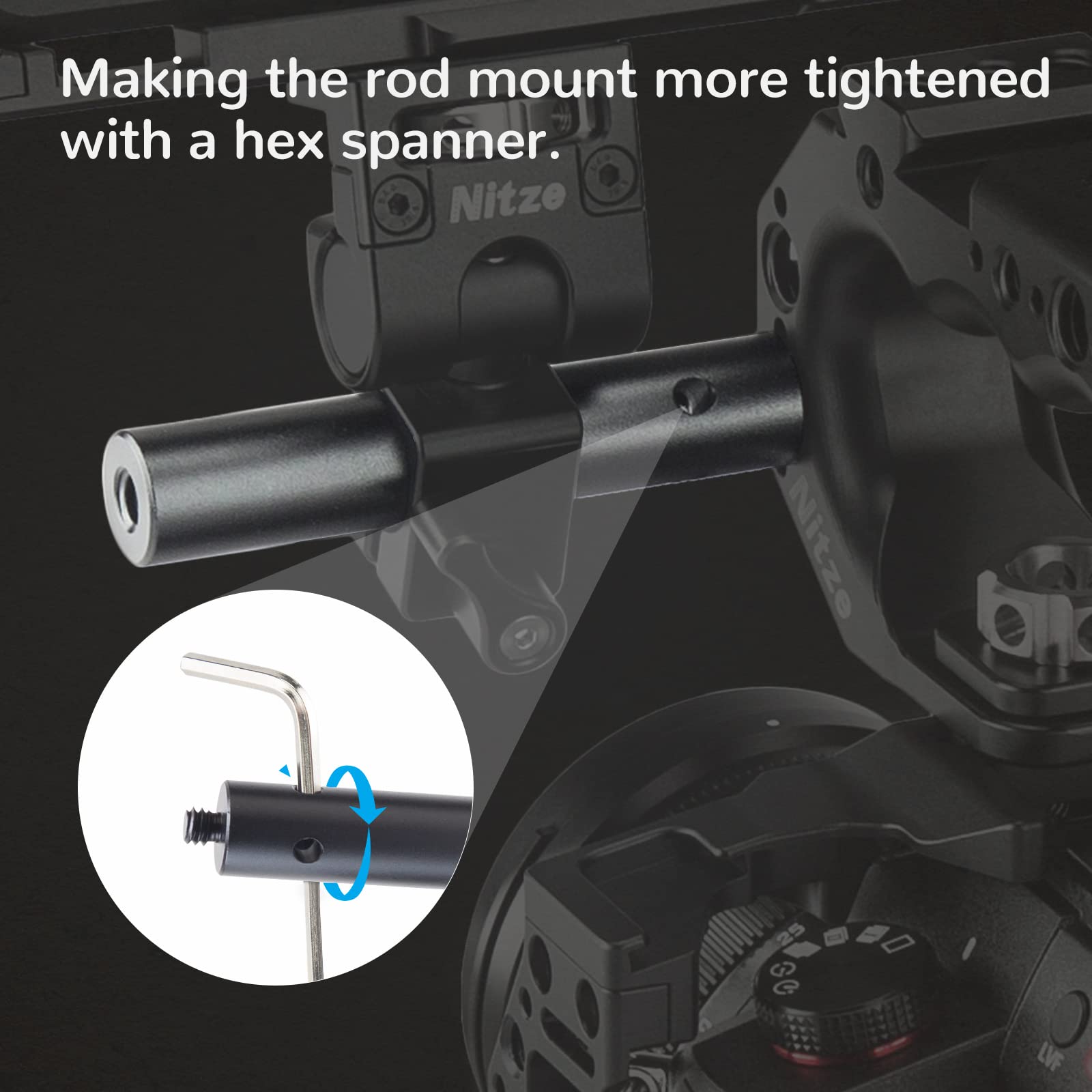 Nitze 15Mm Rod With 1/4� Screw 1 Inch/2 Inches/3 Inches (3 Pcs) Aluminum Alloy 15Mm Rods Wtih 1/4' Male To Female Threads   R15 1/4 Kit