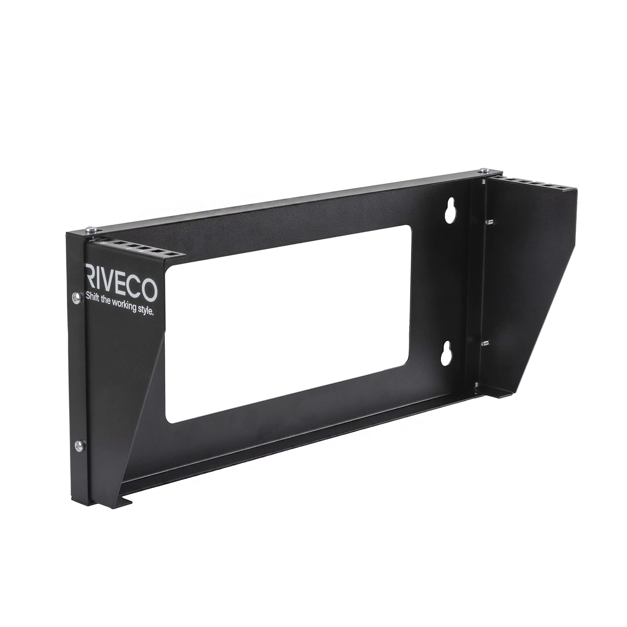 Riveco 2U Wall Mount Rack For Network| Reinforced Heavy Load 66 99 Lbs Small Server Racks Vertical & Horizontal Mounting For 19