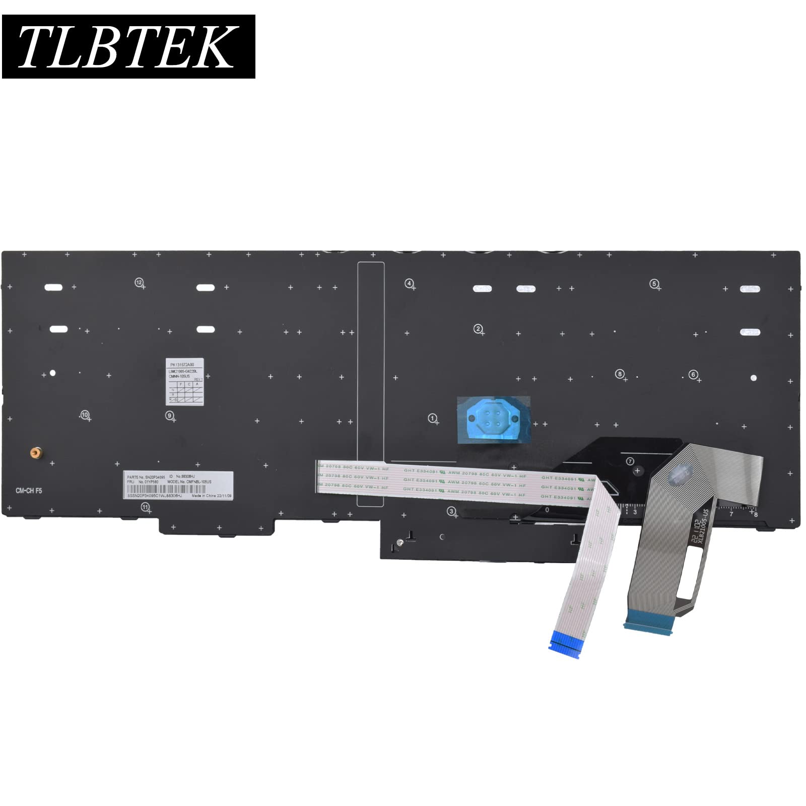 Tlbtek Laptop Keyboard Replacement With Frame And Pointer Compatible With Lenovo Thinkpad E580 E585 L580 E590 E595 L590 T590 P52