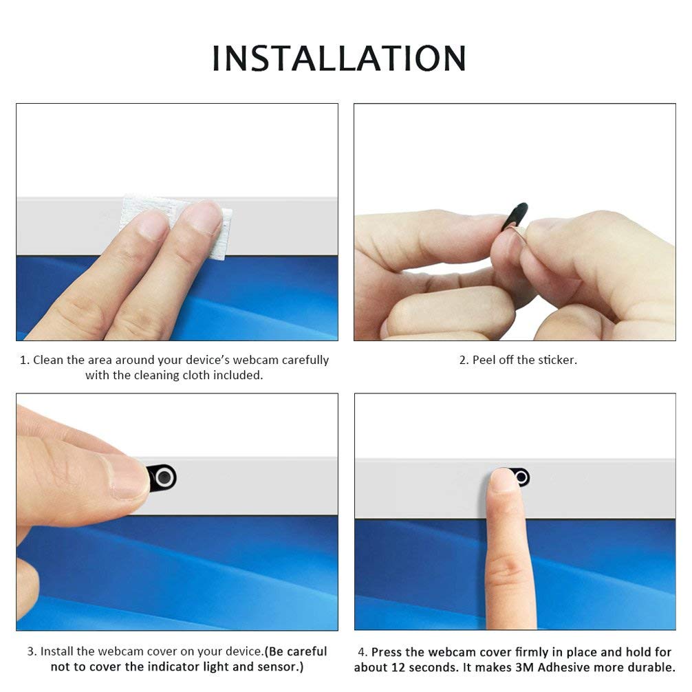 Webcam Cover Slide 0.027In Ultra Thin Metal Magnet Web Camera Cover For Macbook Pro Laptops Smartphone Mac Pc Tablets For Echo S