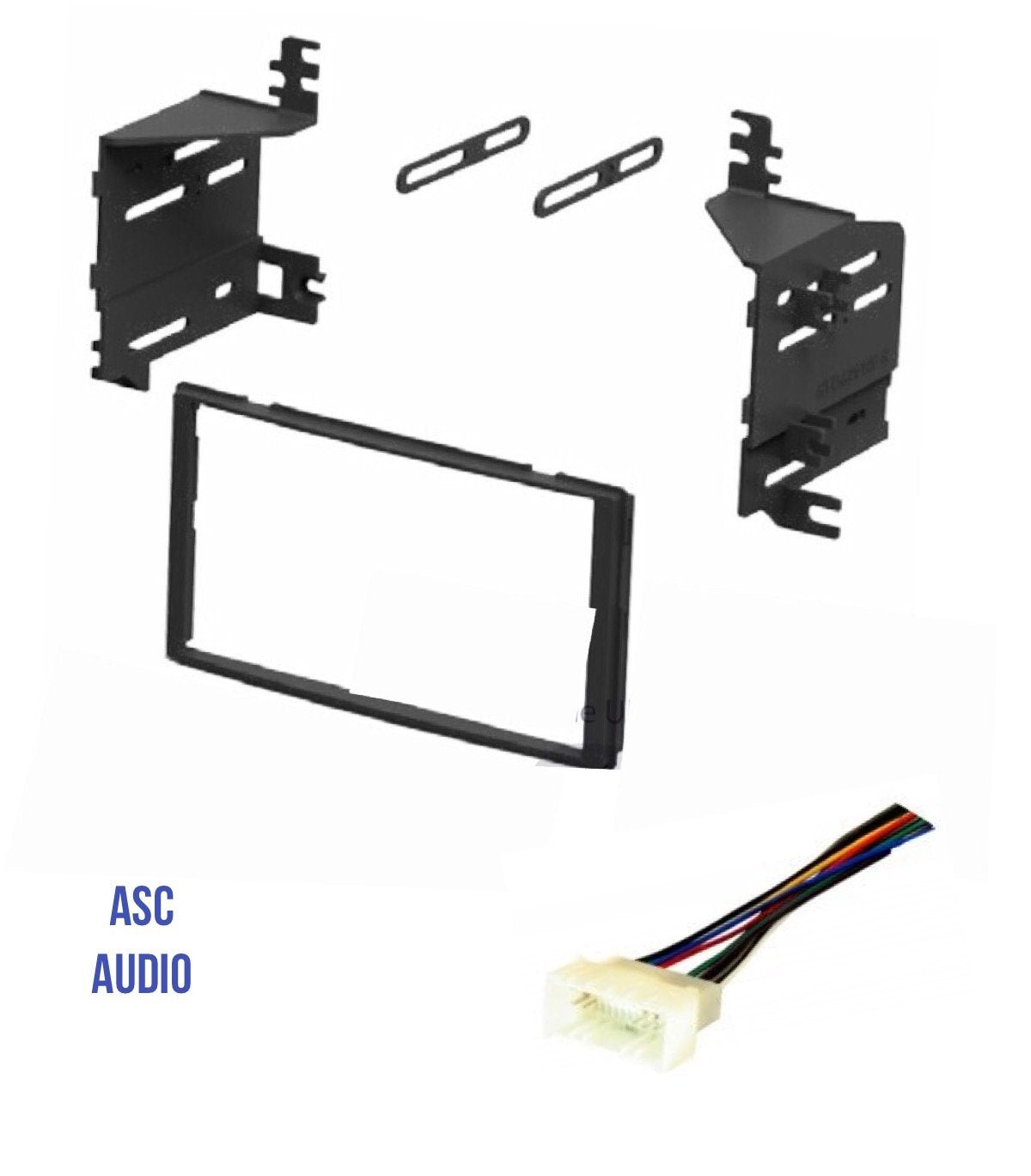 Asc Audio Car Stereo Radio Dash Kit And Wire Harness For Installing A Double Din Radio For 2006 2008 Hyundai Accent, 2006 2008 K