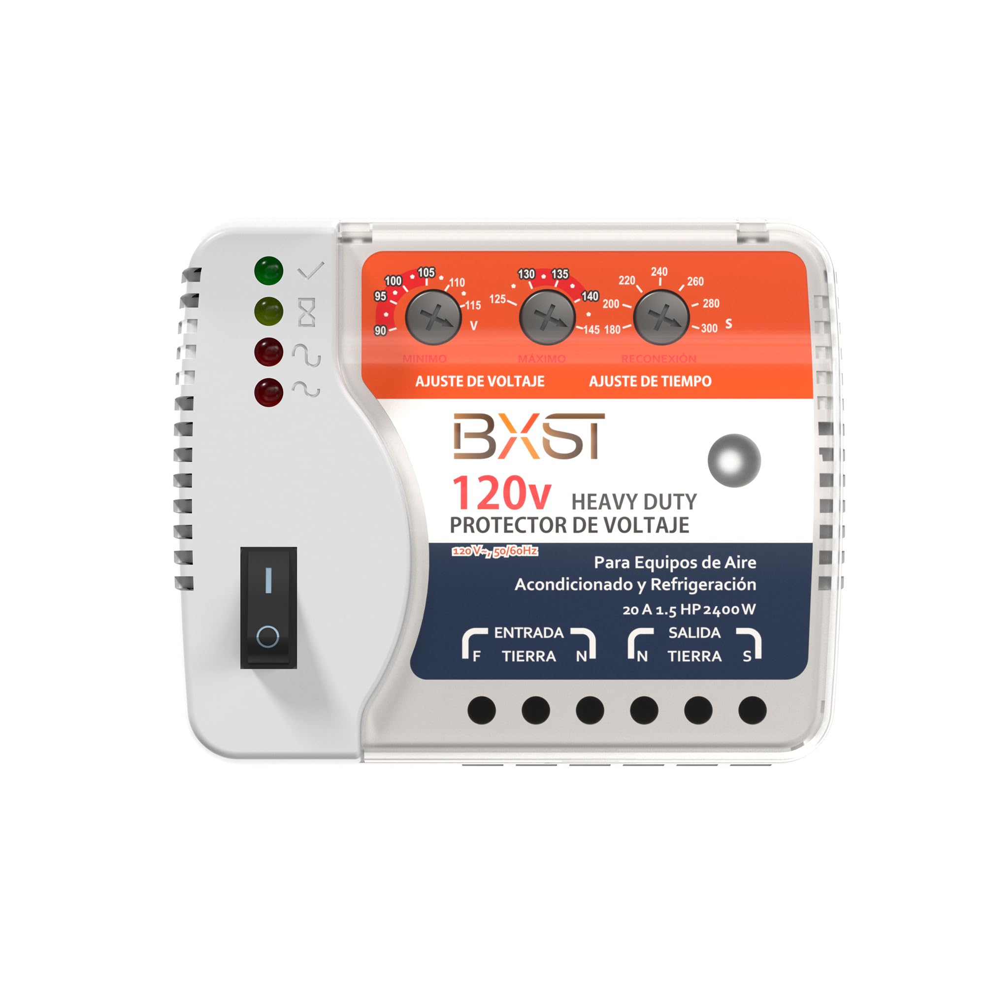 Bxst Voltage And Wiring Surge Protector For Refrigerator Tv 2400W Appliance Air Conditioning Inverter Mini Split Adjustable Over