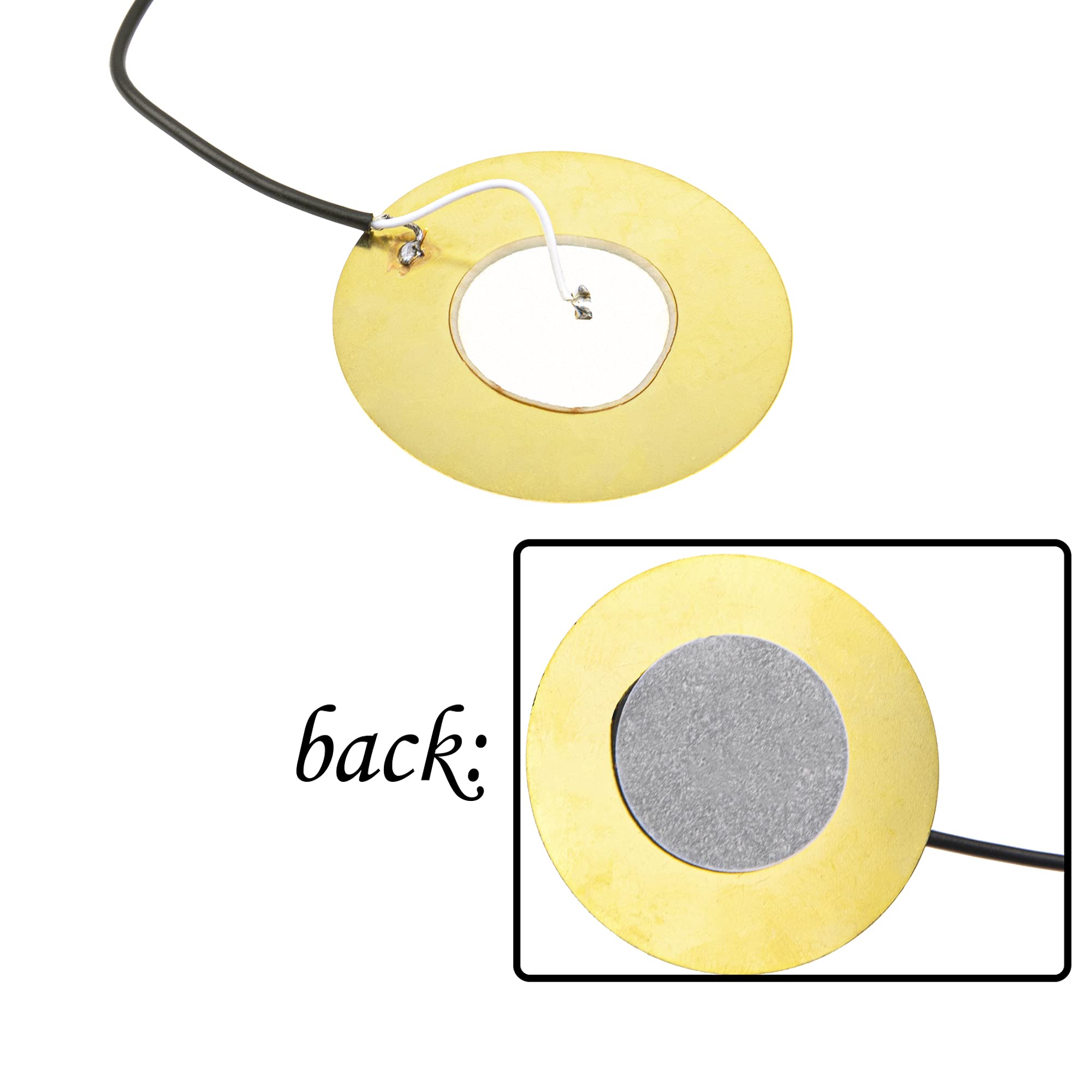 1Pack Yootones 50Mm Guitar Pickup Piezo Transducer Prewired Amplifier With 6.35Mm Output Jack Compatible With Acoustic Guitar Uk