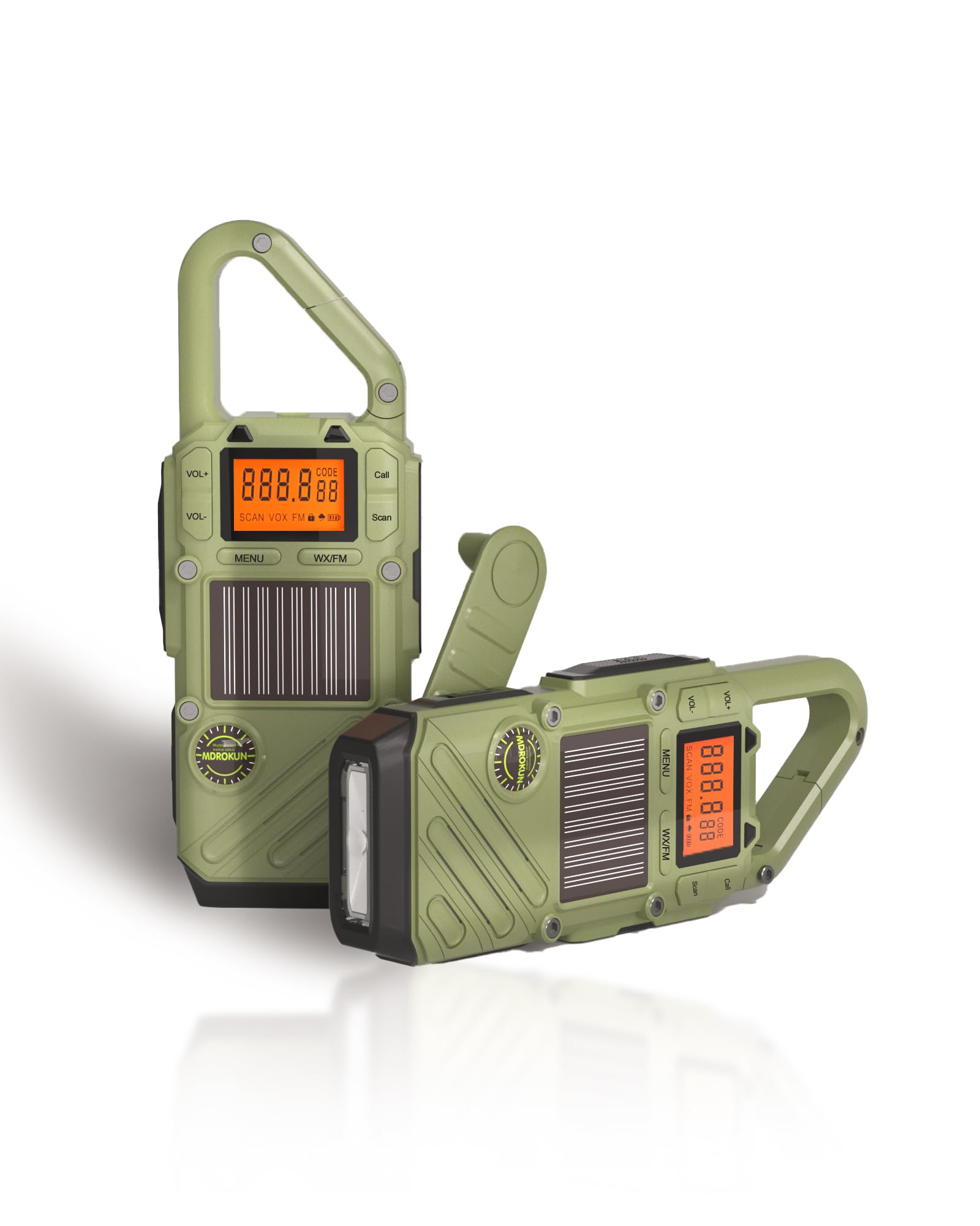 Rechargeable Emergency Radios Walkie Talkies For Adults With Fm/Noaa, Weather Alerts, Led Flashlight, And Solar Hand Crank   Lon
