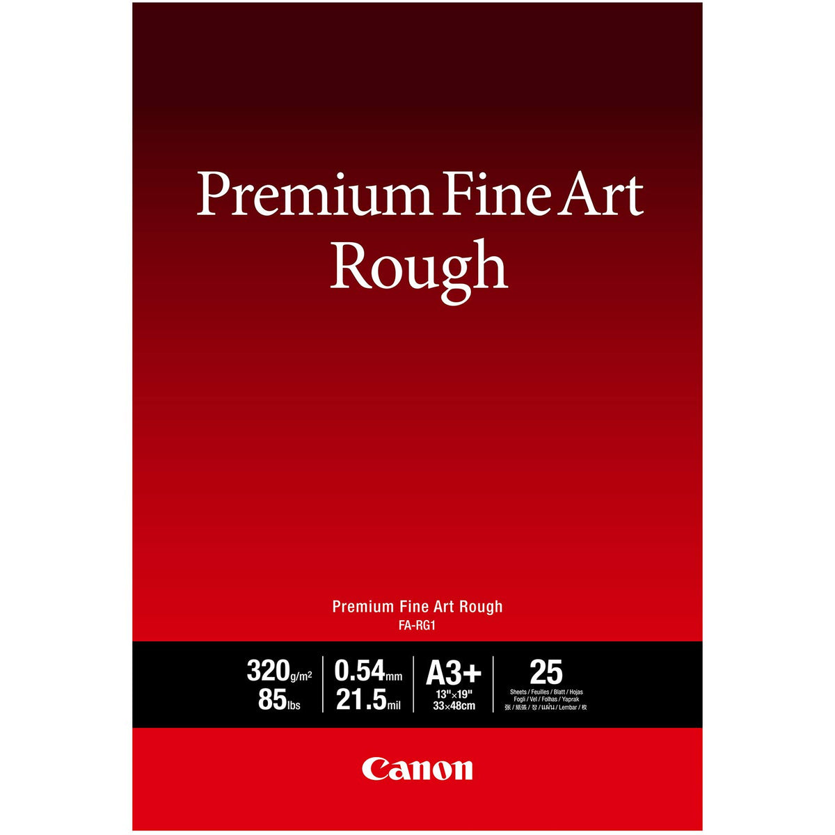 Canon Premium Fine Art Rough Paper (Fa-Rg1), 13' X 19', 25 Sheets (4562C004)