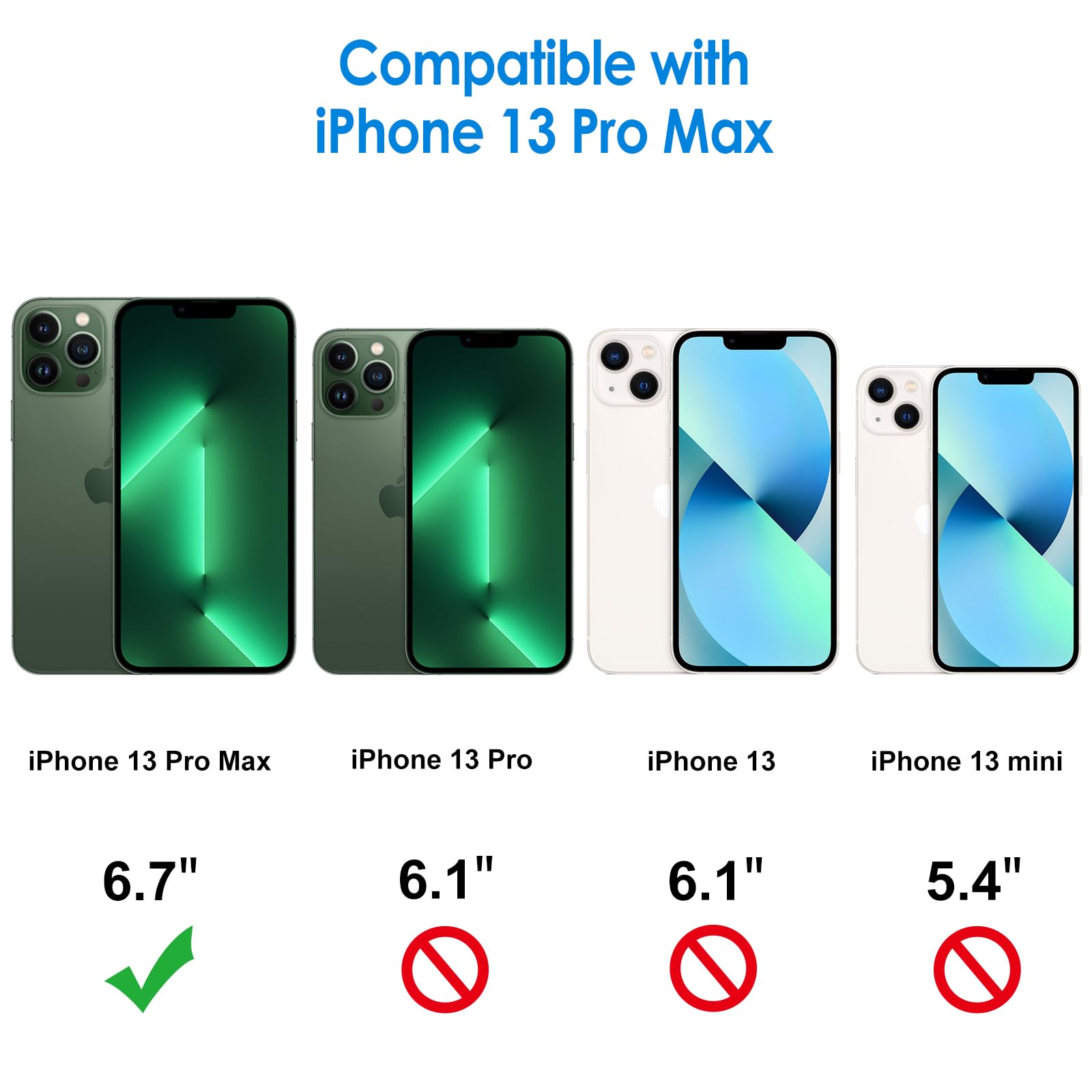 Jetech Case For Iphone 13 Pro Max 6.7-Inch, Non-Yellowing Shockproof Phone Bumper Cover, Anti-Scratch Clear Back (Alpine Green)