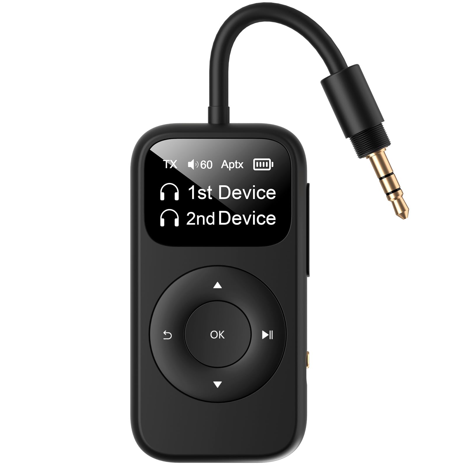 Eitipok Soundsync Pro Bluetooth Transmitter & Receiver For Airplane, Easy Setup Bluetooth Audio Transceiver For 2 Bt Devices, Vo