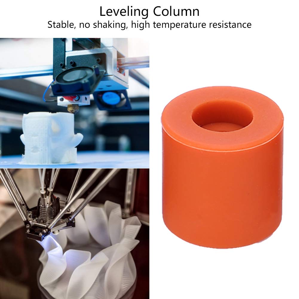 Heatbed Silicone Leveling Column, 12Pcs 3D Printer Hot Bed Mounts Column Stable Tool, Heat Resistant And Wear Resistant Spring 1