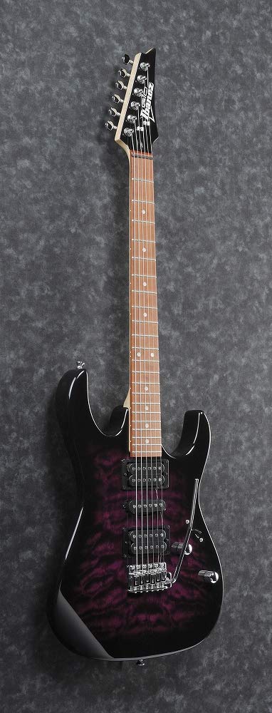 Ibanez Grx 6 String Solid Body Electric Guitar, Right, Transparent Violet Sunburst, Full (Grx70Qatvt)