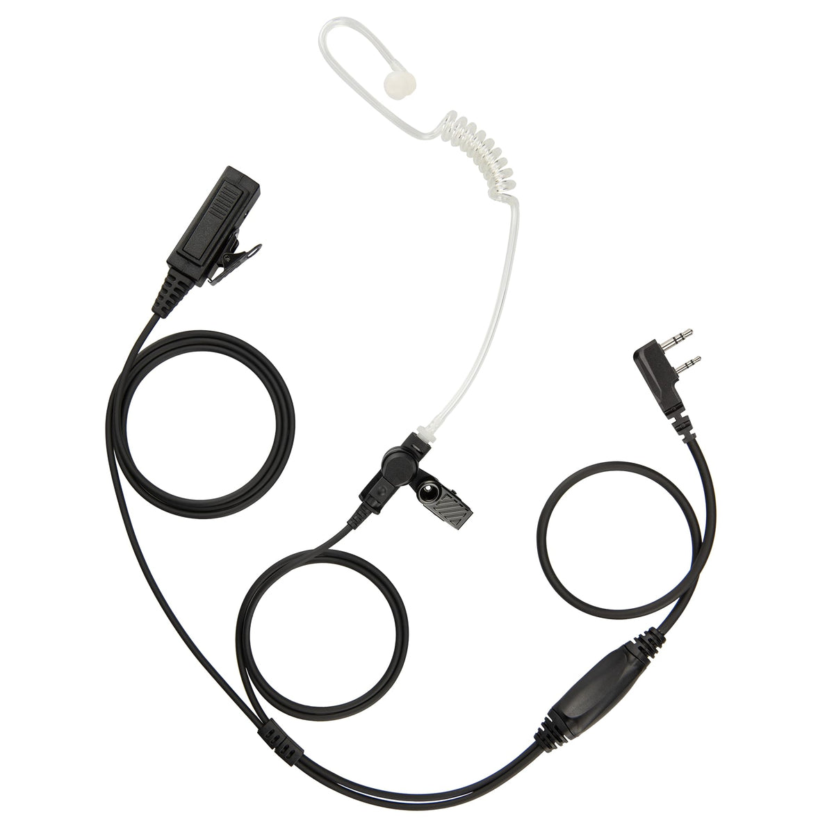 Bommeow Bct22 K2 2 Wire Clear Tube Earphone Compatible With Baofeng Btech Uv 5R Uv 5Ra Uv 5Re Uv 5R3 Bf F8Hp Uv 82Hp Kenwood 2 Pin 2 Pin Radios Nx 1200 Nx 1300 Nx P1200 Nx P1300 Nx 3220 Nx 3320