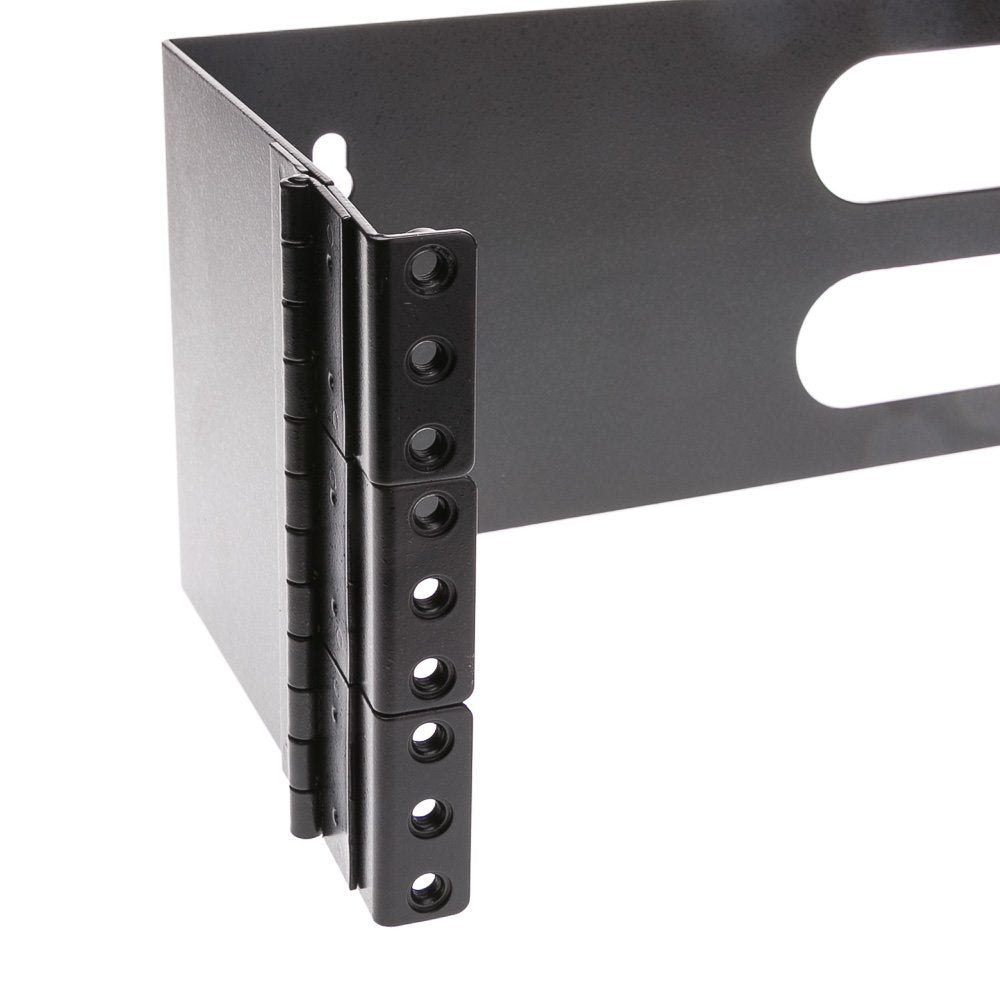 3U Hinged Wall Mount Patch Panel Bracket   19'' Patch Panel Swing Rack For Shallow Network Equipment, 6 Inch Deep, Dimensions: 5