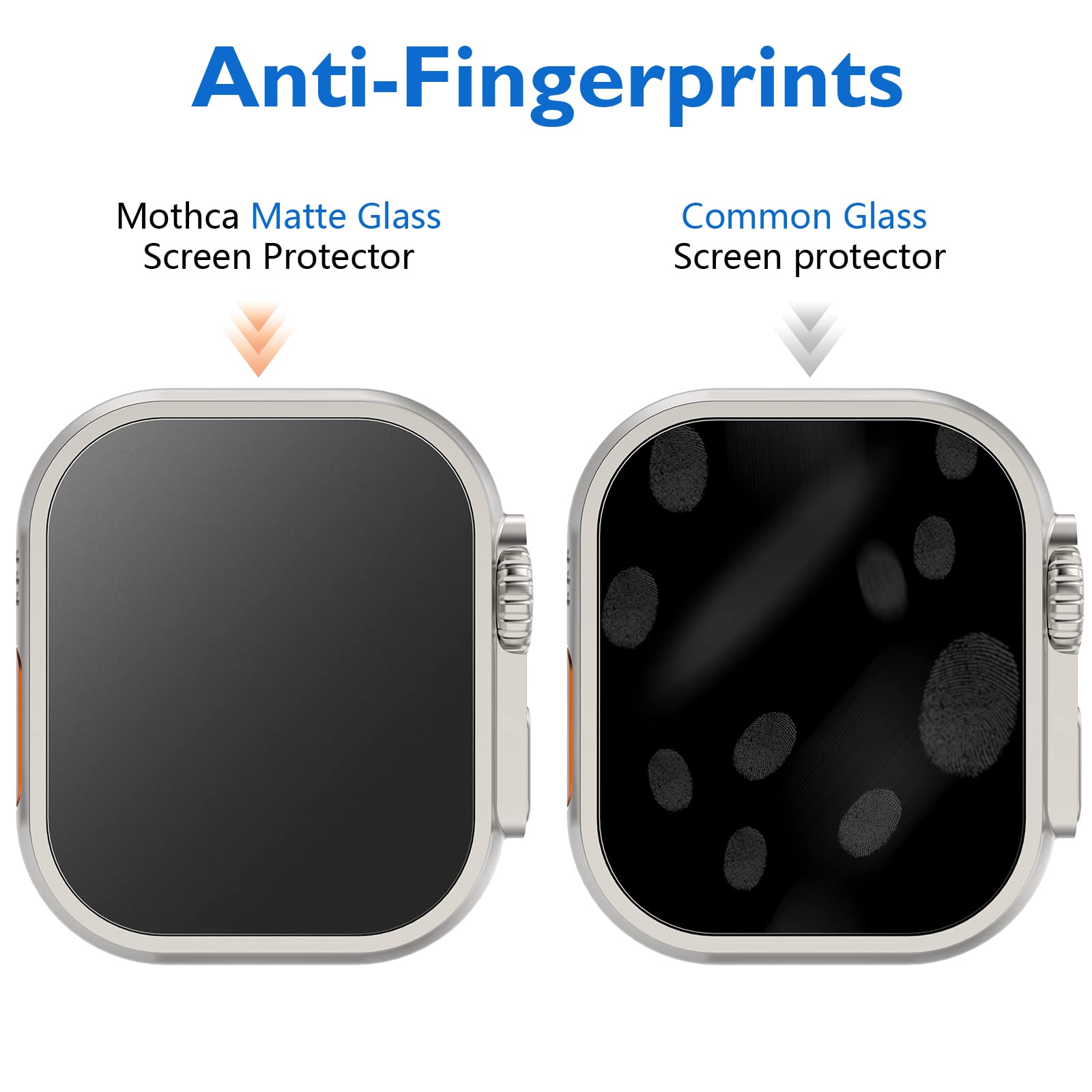 Mothca 2 Pack Tempered Glass Matte Screen Protector For Apple Watch Ultra 2 (49Mm)/ Apple Watch Ultra (49Mm) [Quick Fit Case] Au