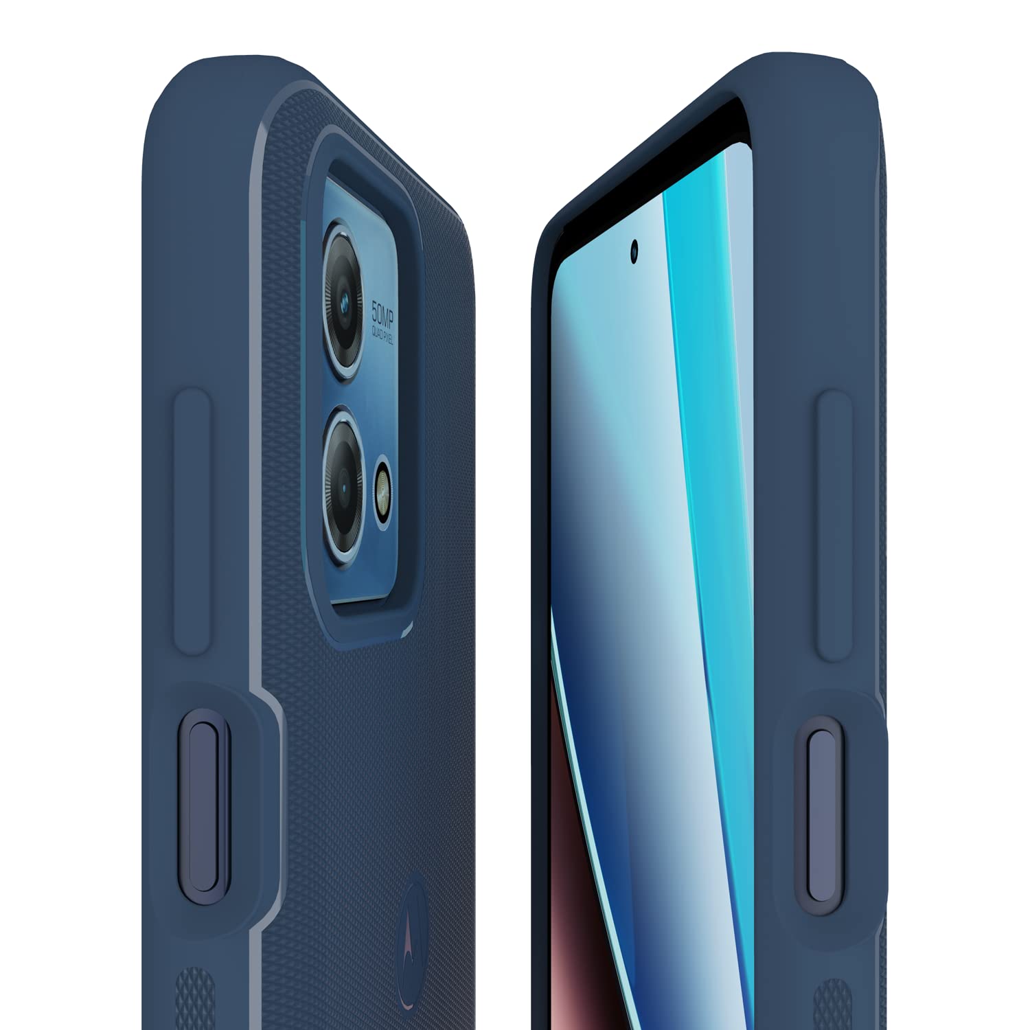 Motorola Moto G Stylus (2023) Textured Protective Case  Dusk Blue   Precision Fit Shock Absorbing Cases For Enhanced Phone Grip,