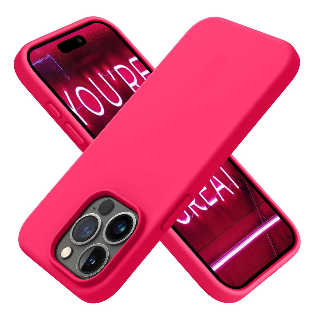 Otofly Compatible With Iphone 15 Pro Max Case, Silicone Shockproof Slim Thin Phone Case For Iphone 15 Pro Max (6.7 Inch), (Neo P