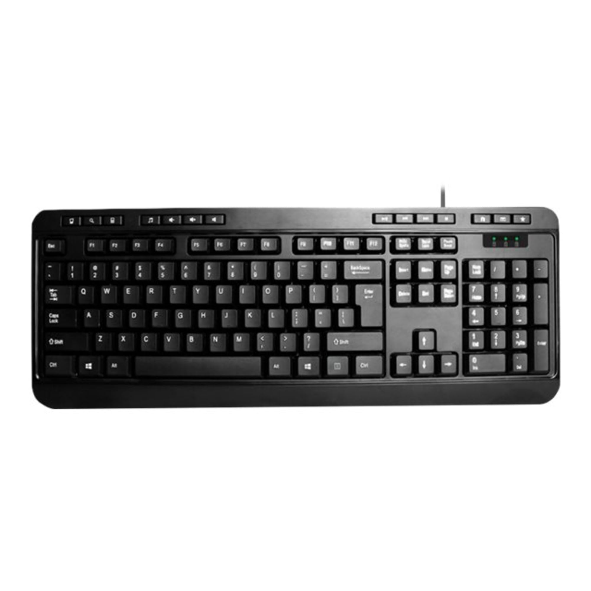 Adesso Akb 132Pb Multimedia Desktop Keyboard, Black