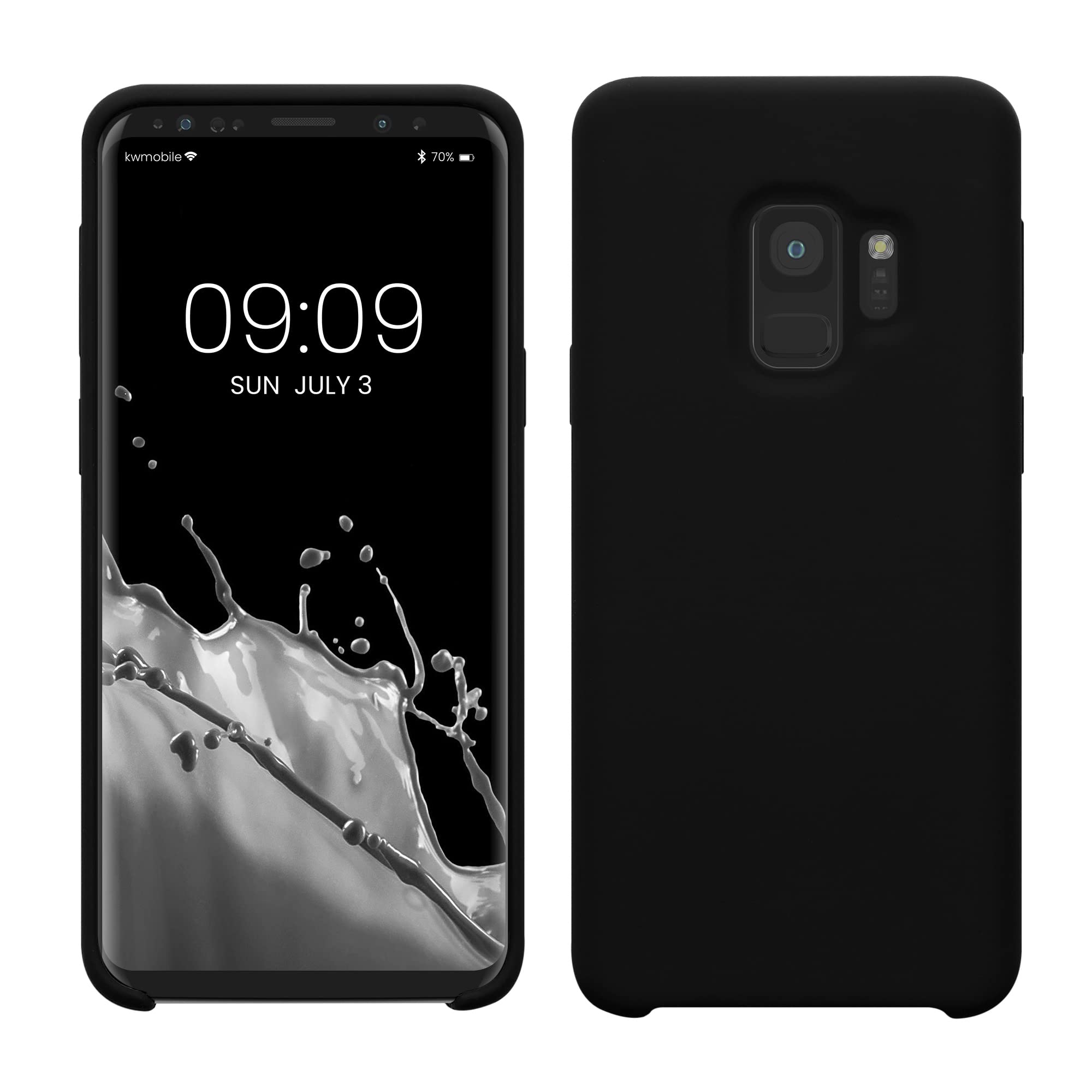 kwmobile Case Compatible with Samsung Galaxy S9 Case - TPU Silicone Phone Cover with Soft Finish - Black