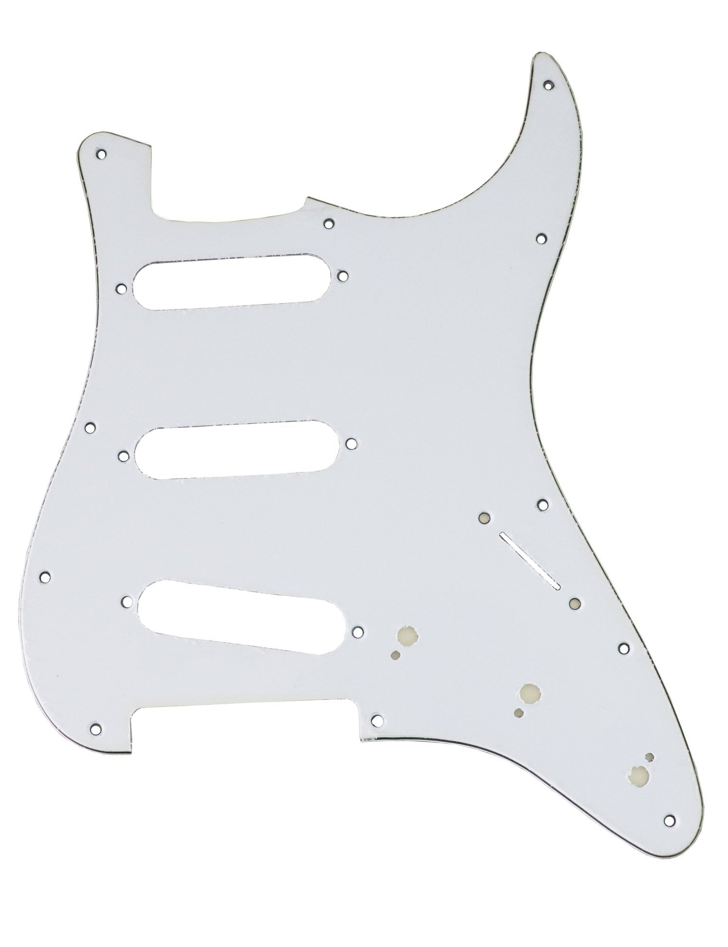 Metallor Electric Guitar Pickguard 3 Ply 11 Holes Sss Single Coil Compatible With Strat Style Modern Guitar Parts Replacement (W