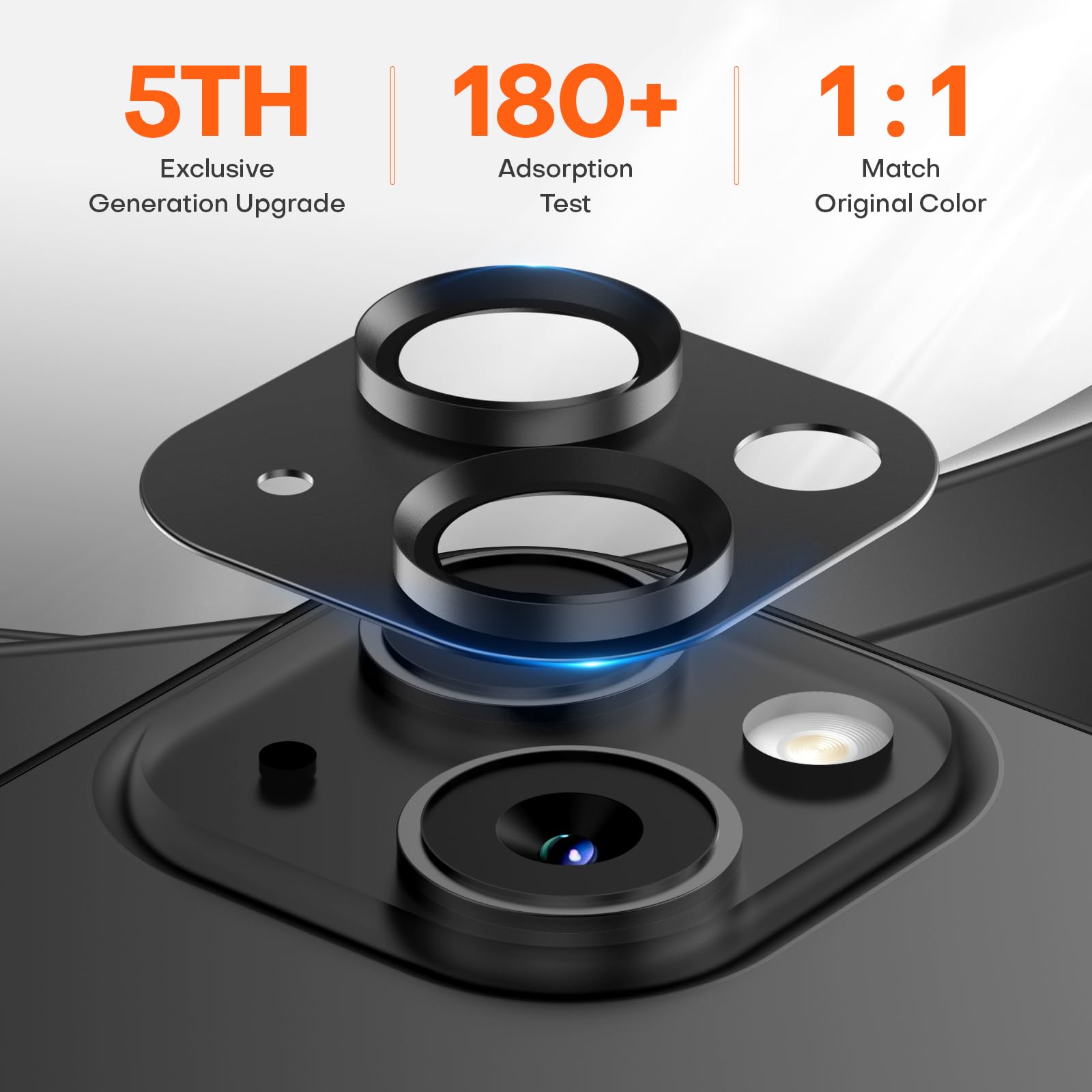 Wumigoo Camera Lens Protector For Iphone 15/Iphone 15 Plus/Iphone 14/Iphone 14 Plus, Aluminum Alloy Tempered Glass Camera Cover