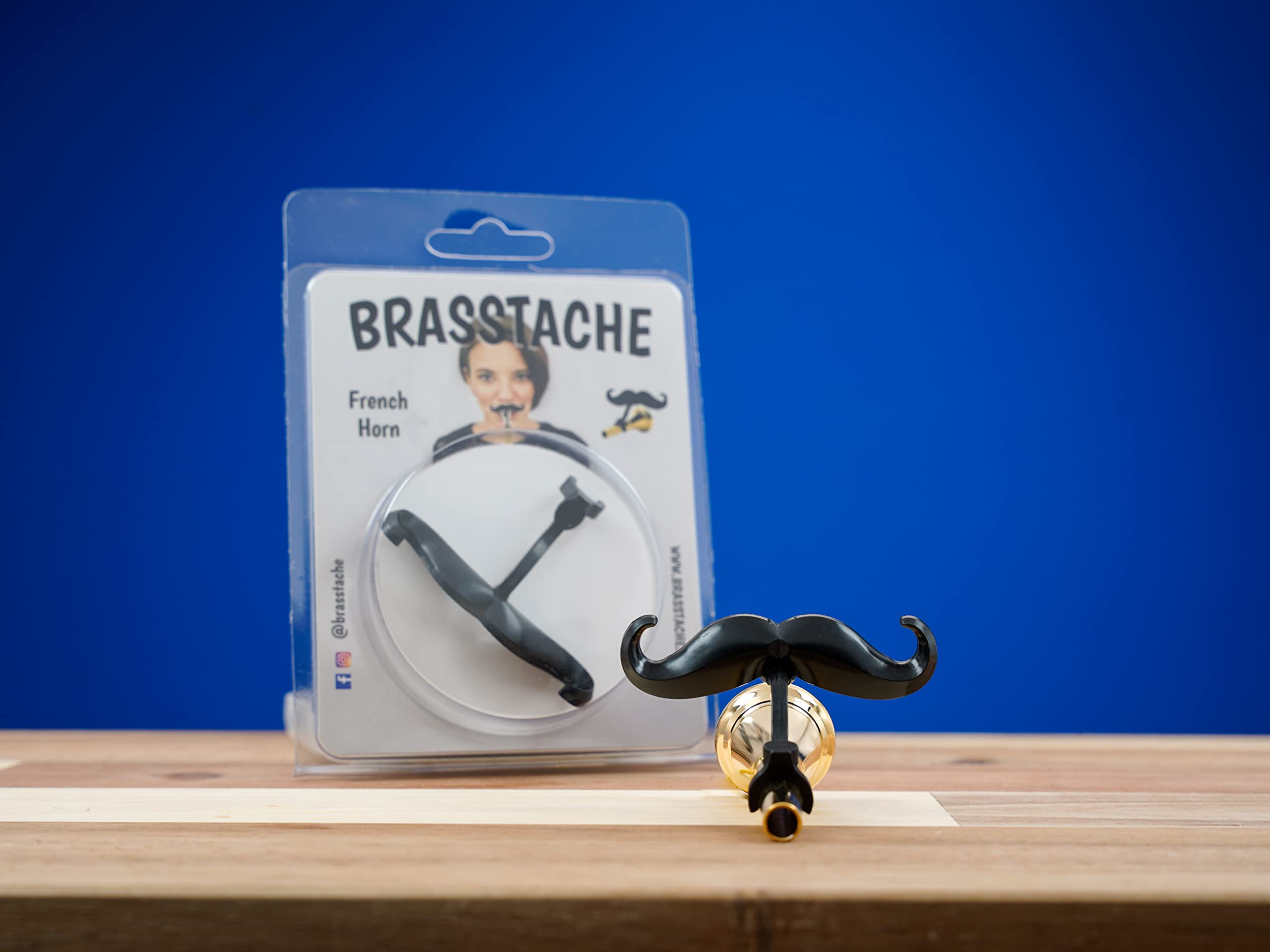 Brasstache   Clip On Mustache For French Horn Mouthpiece