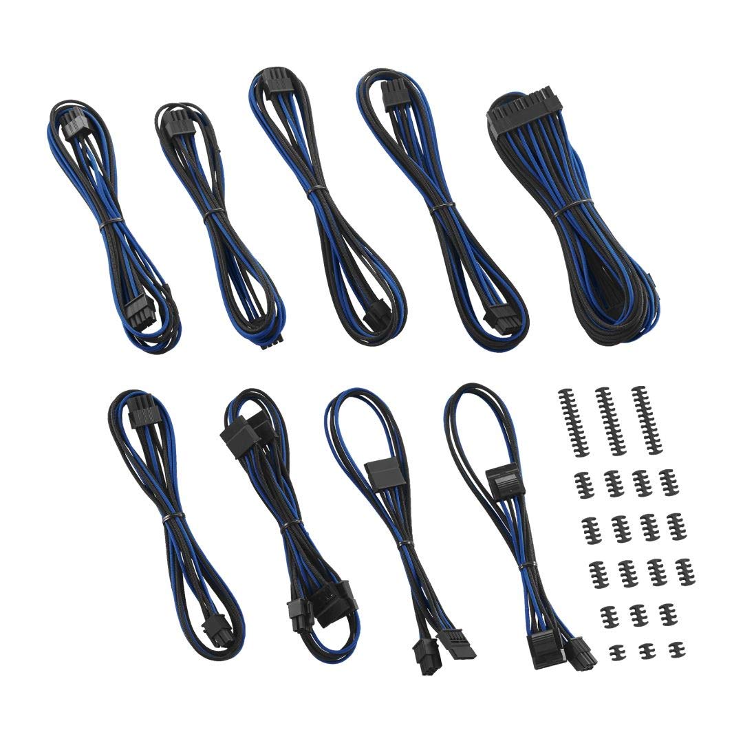 Cablemod Rt Series Classic Modflex Sleeved Cable Kit For Asus/Seasonic/Phanteks Revolt (Black + Blue)