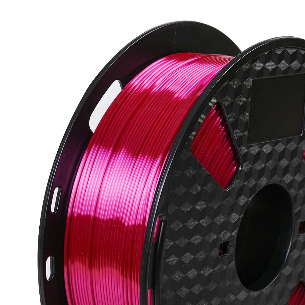 Silk Rose Red Pla 1.75 Mm 3D Printer Filament 1 Kg 2.2 Lbs Silky Shiny Rosy Pink 3D Printing Materials Pla Filament Hzst3D