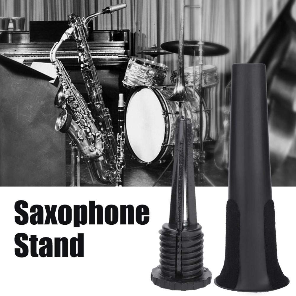 Dilwe Folding Saxophone Stand, Soprano Saxophone Instrument Support Frame, Black