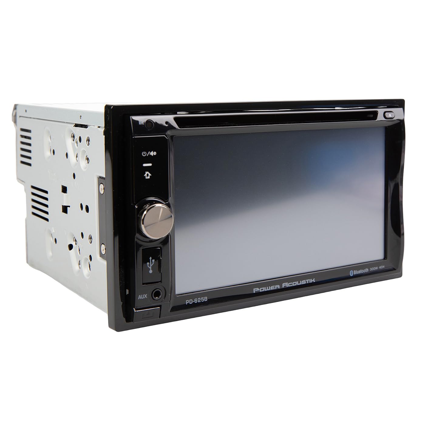 Power Acoustik 6.2'' Double Din Receiver With Bluetooth & Detachable Faceplate W/Padded Carry Case