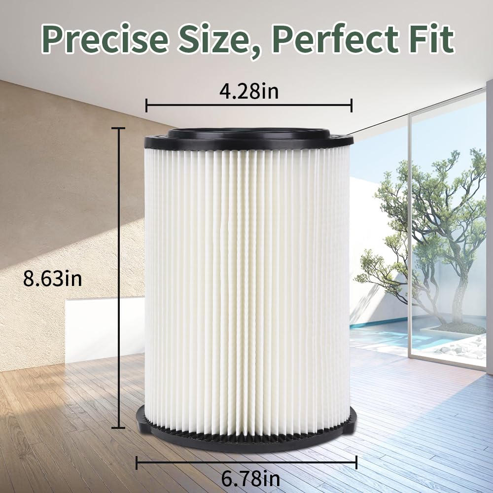 Vf4000 Replacement Filter For Ridgid 72947 Standard Wet Dry Vac 5 20 Gallon, 6 9 Gal Husky Vacuum Wd5500 Wd0671 Rv2400A Rv2600B