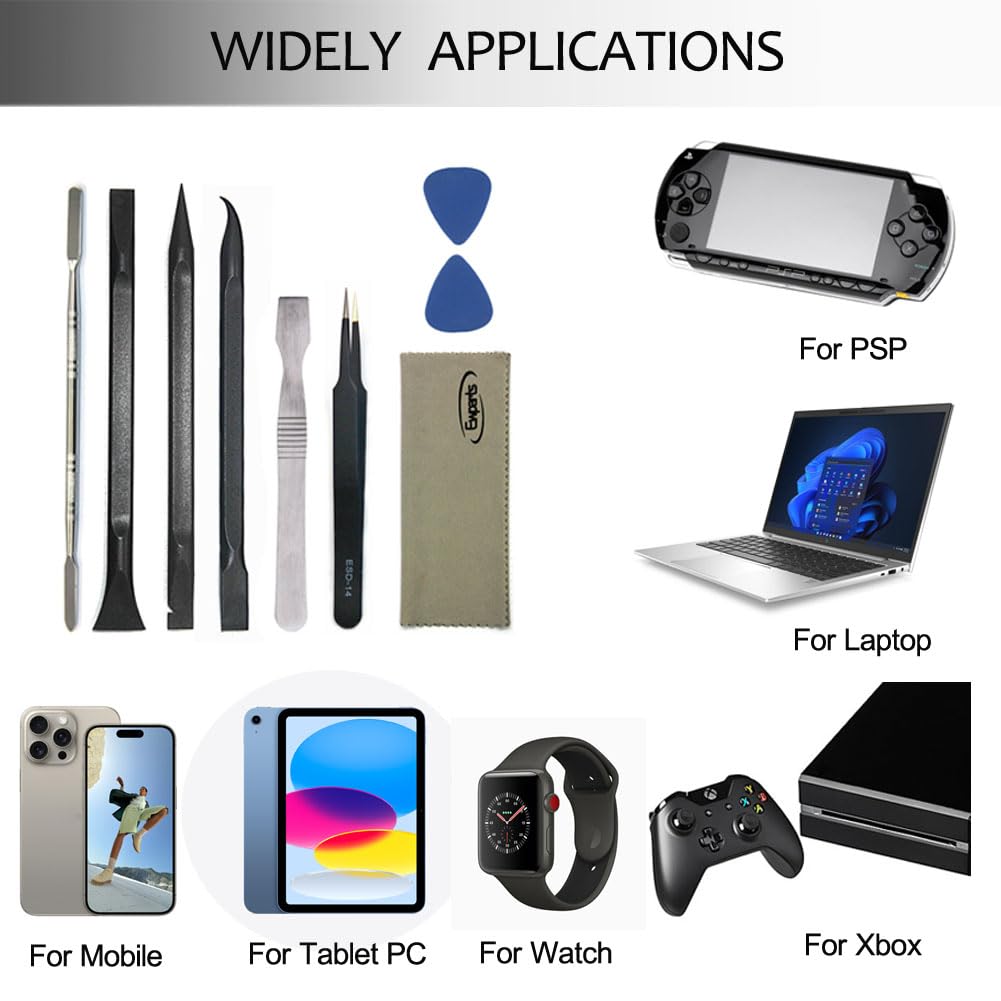 Ewparts 9 Pcs Professional Electronics Tool Kit Plastic Pry Tool Kits Opening Pry Tool Repair Kit Plastic Spudger Tool Kit Phone