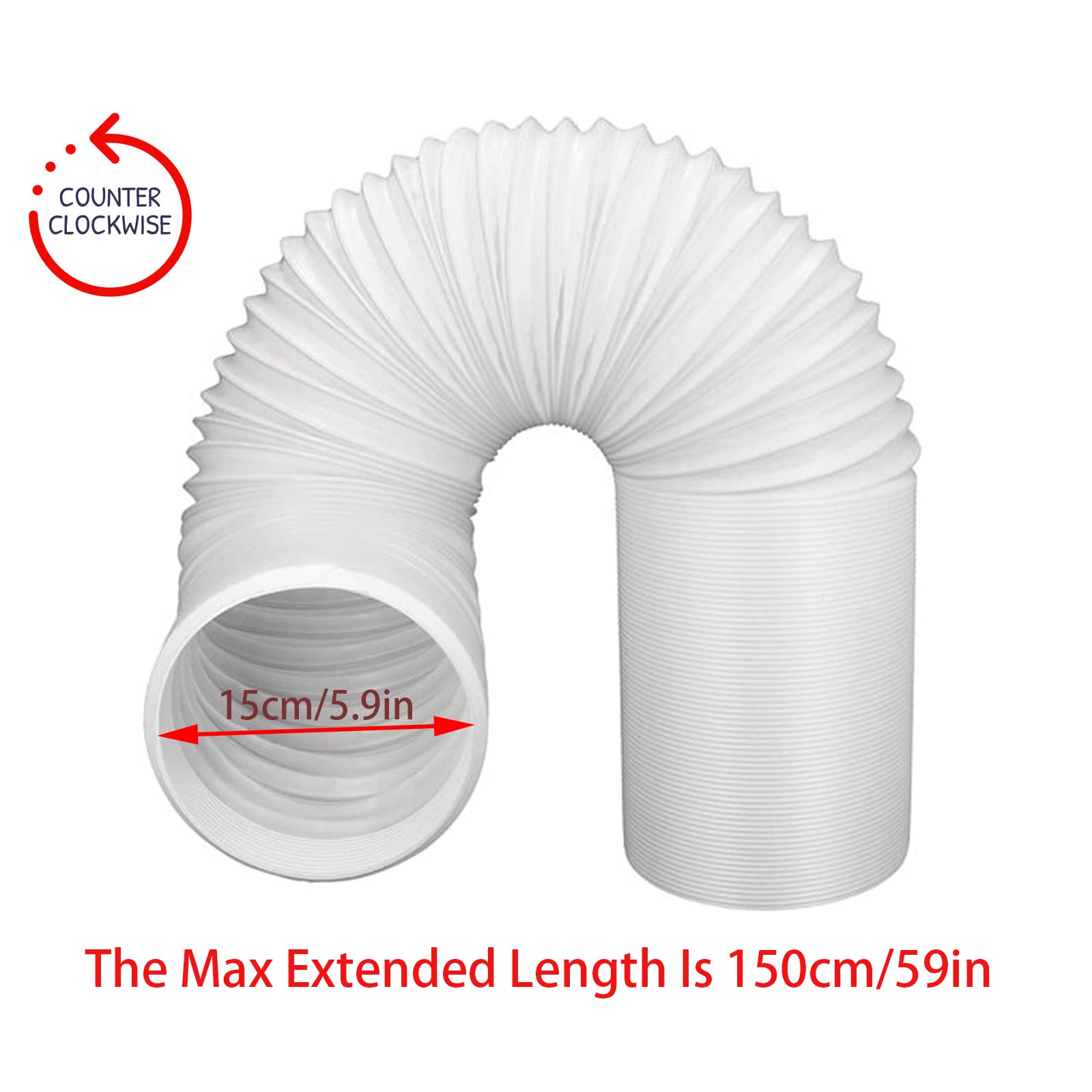 Ffxwtsf Portable Air Conditioner Window Kit With 5.9    Exhaust Hose, Adjustable Universal Window Seal For Ac Unit