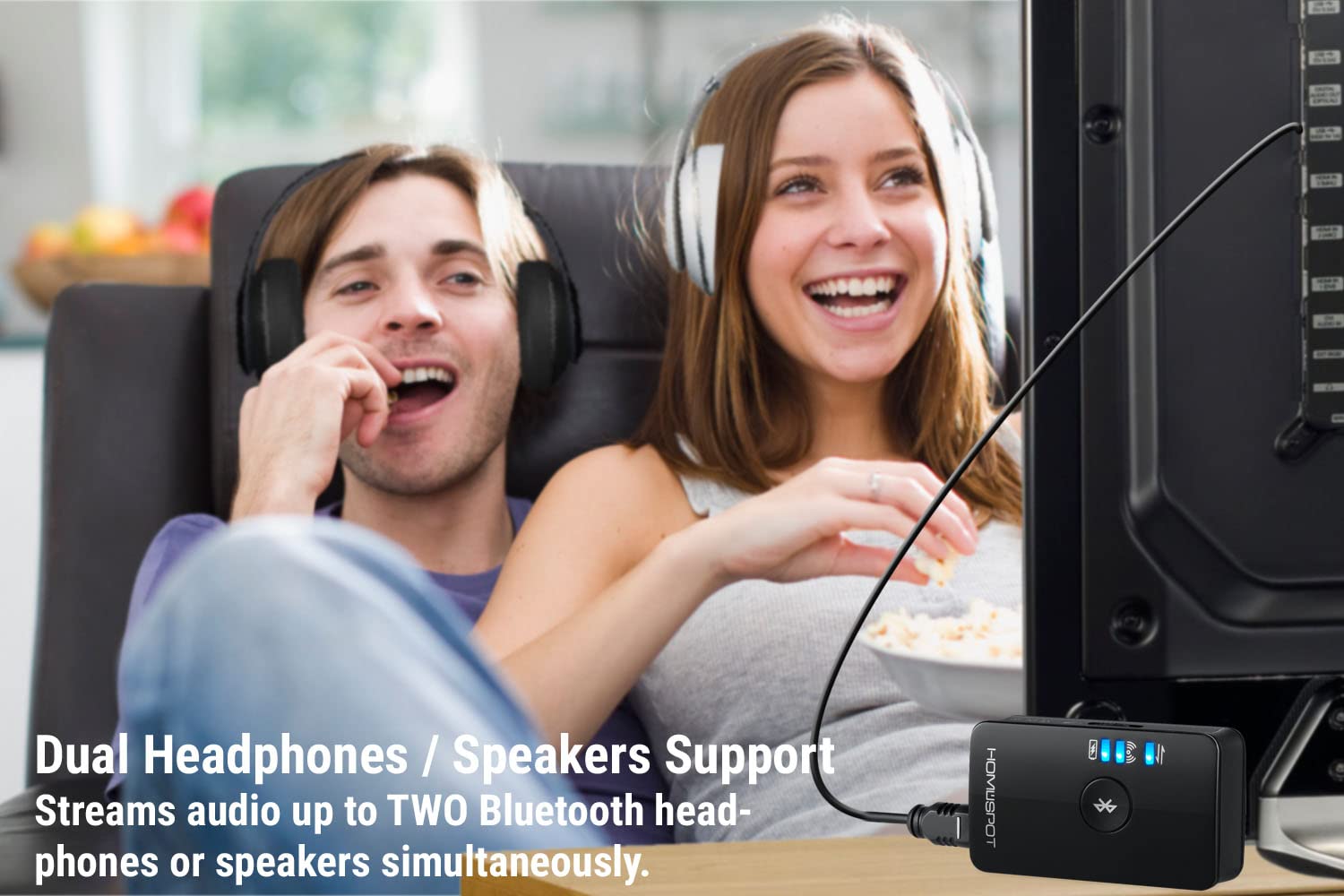 Homespot Bluetooth Transmitter For Tv Audio Optical Bluetooth Low Latency Audio Adapter Bluetooth 5.0 No Lip Sync Digital Dual S