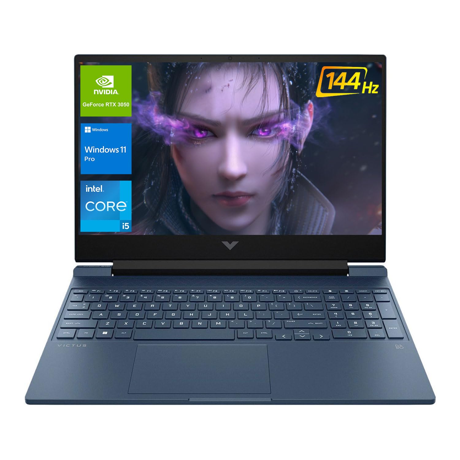 HP Victus 15.6 i5 Premium Gaming Laptop, 15.6 FHD 1920*1080 144Hz, Intel Core i5-12450H, NVIDIA GeForce RTX 3050, 64GB RAM, 2TB 