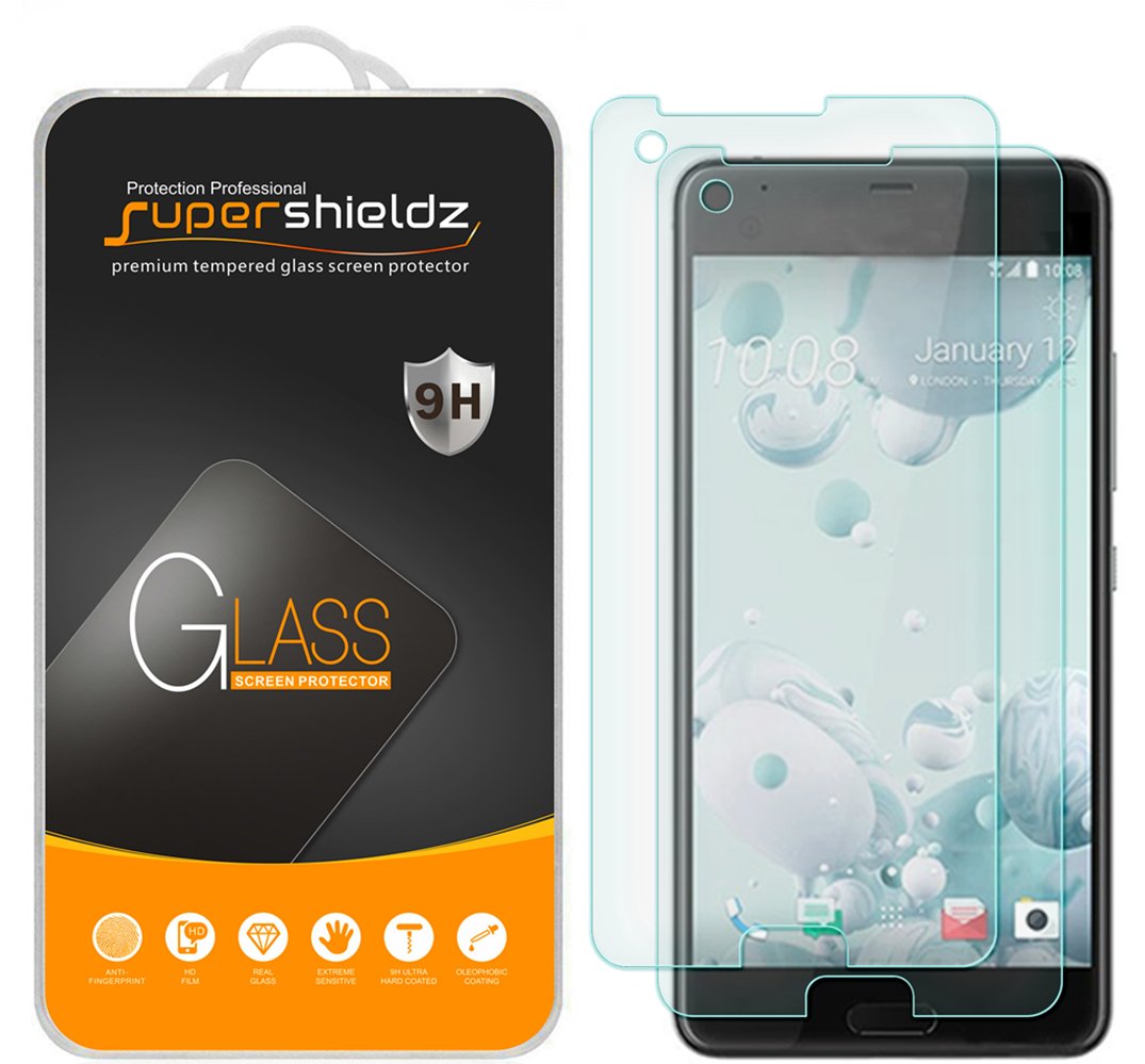 Supershieldz (2 Pack) Designed For Htc U Ultra Tempered Glass Screen Protector, Anti Scratch, Bubble Free