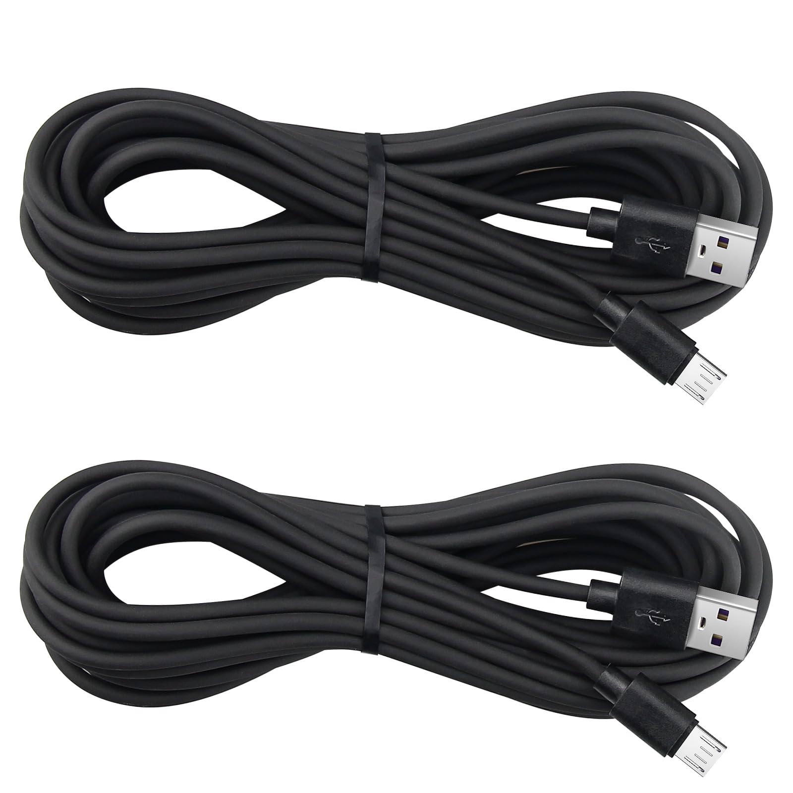 Smays 16 Ft Charger Cord For Ps4 Controller, Long Micro Usb Cable 2 Pack