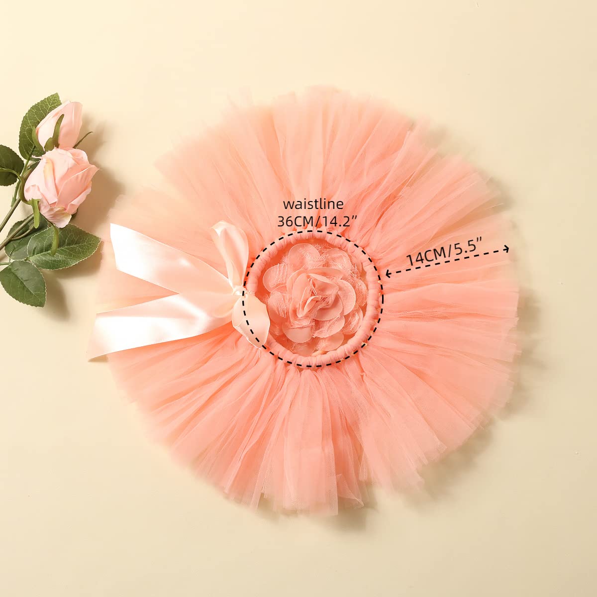 Ylsteed Newborn Girls Photography Prop Infant Tutu Skirt Newborn Lace Tulle Skirt Girl Photo Shoot Outfits Infant Princess Costu